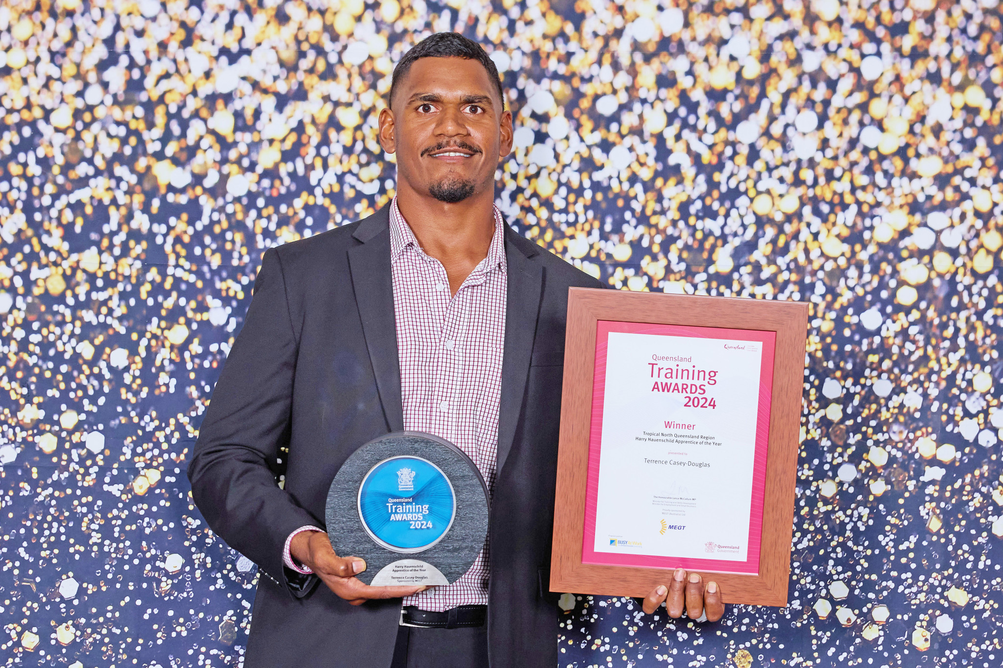 Terrence Casey-Douglas won the top Apprentice of the Year award in Cairns.