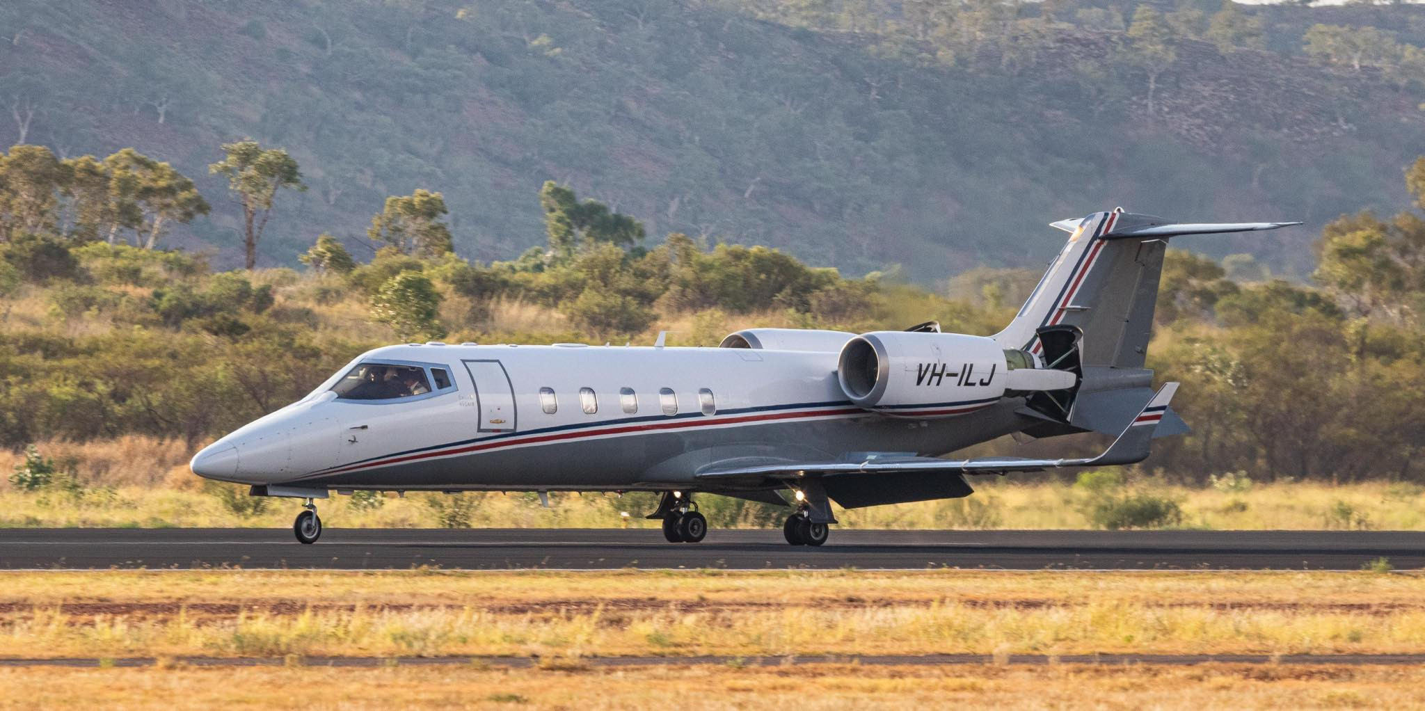 The premier’s jet arrives at Mount Isa Airport. Picture: Mount Isa Aviation Photography