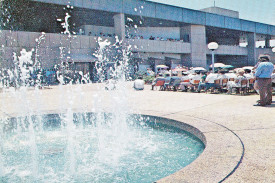 The fountain is no longer at the Mount Isa Civic Centre but it provided tranquility at the opening.