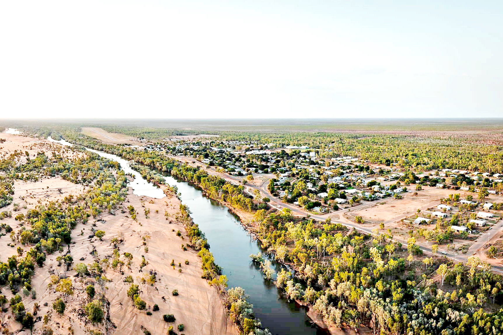 The Gulf community of Doomadgee, located on the banks of the Nicholson River, is prepared for the wet season.