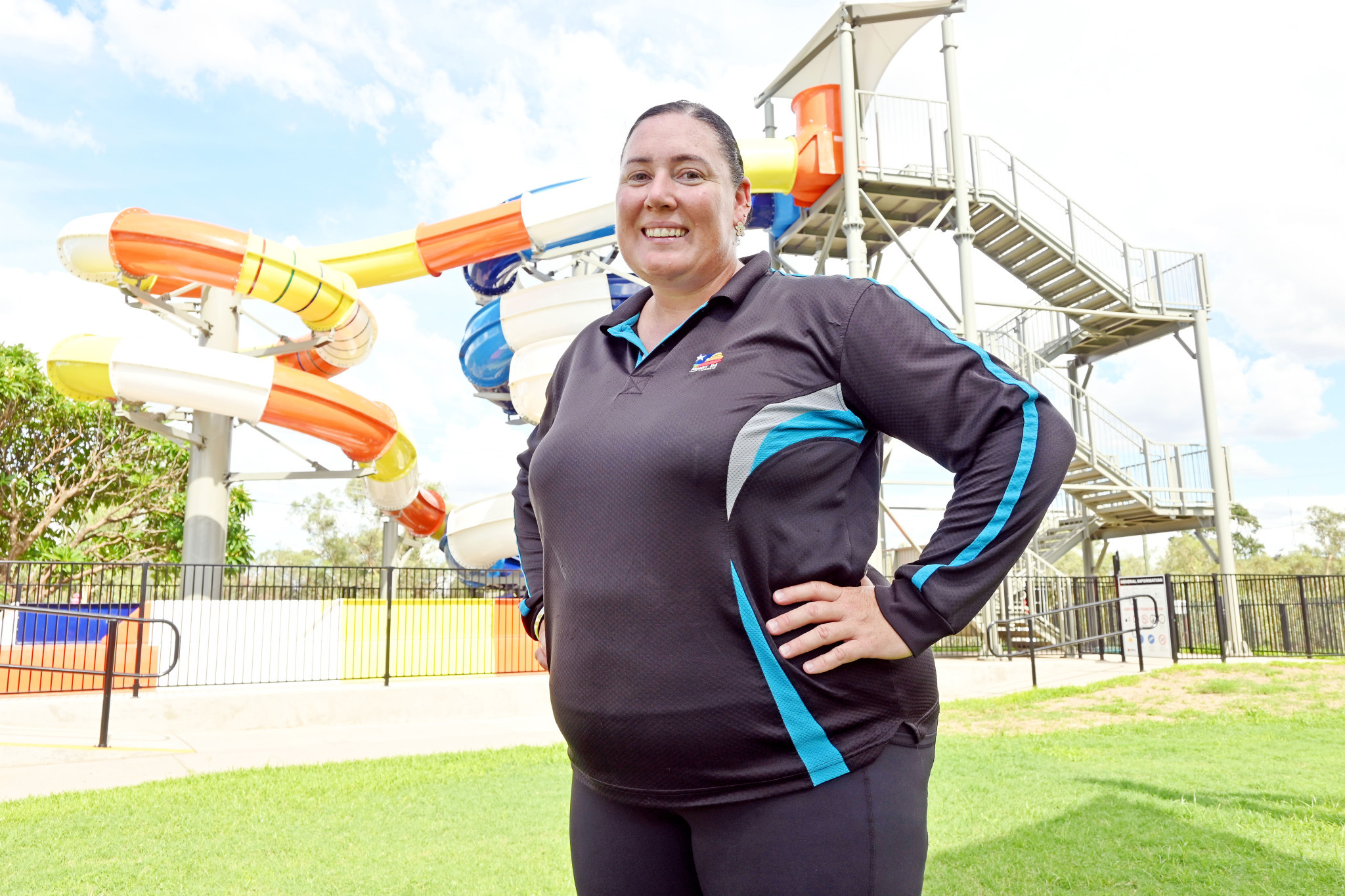 Splashez Aquatic Centre manager Shae Donovan says the water slides are a popular summer attraction.