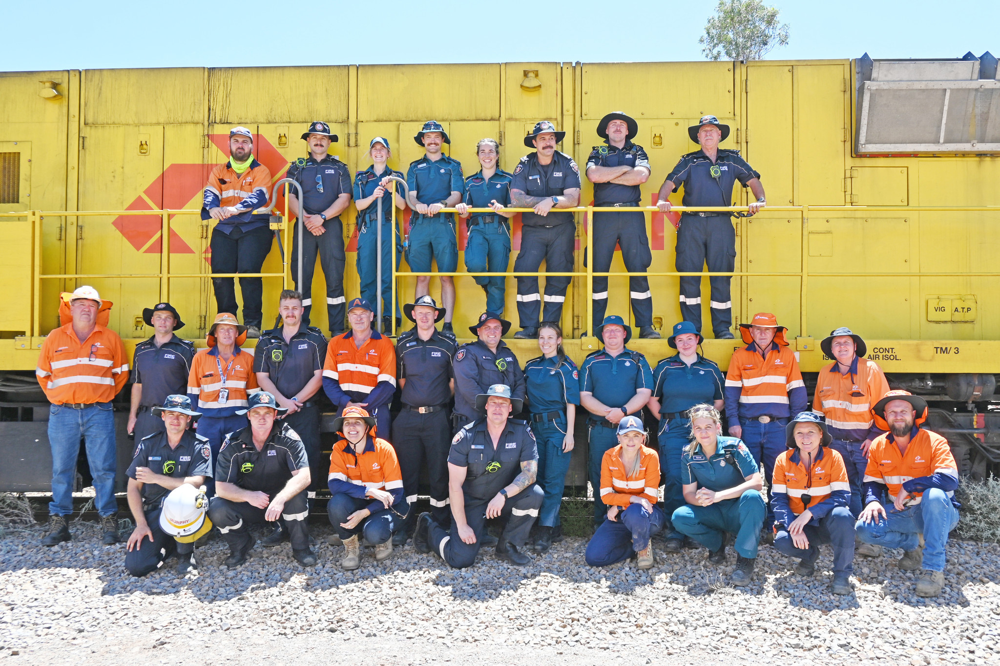 The joint exercise saw Aurizon staff from Mount Isa, Cloncurry and Townsville work alongside local ambulance and fire crews.