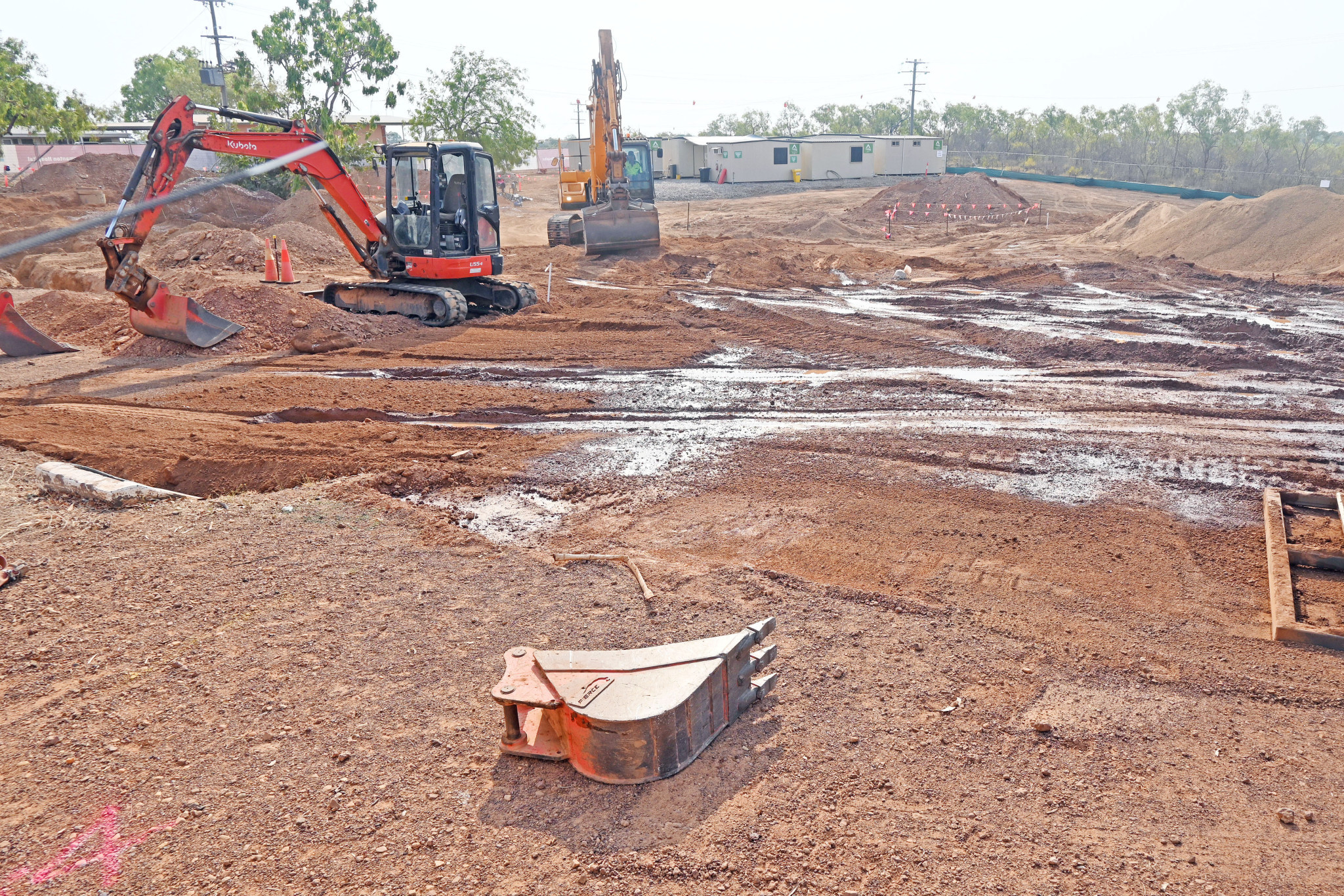 The site of the new Normanton Hospital, which is scheduled to be delivered by the end of March next year. The hospital will have space for a kidney hemodialysis service, but there are no plans to provide the service at this stage.