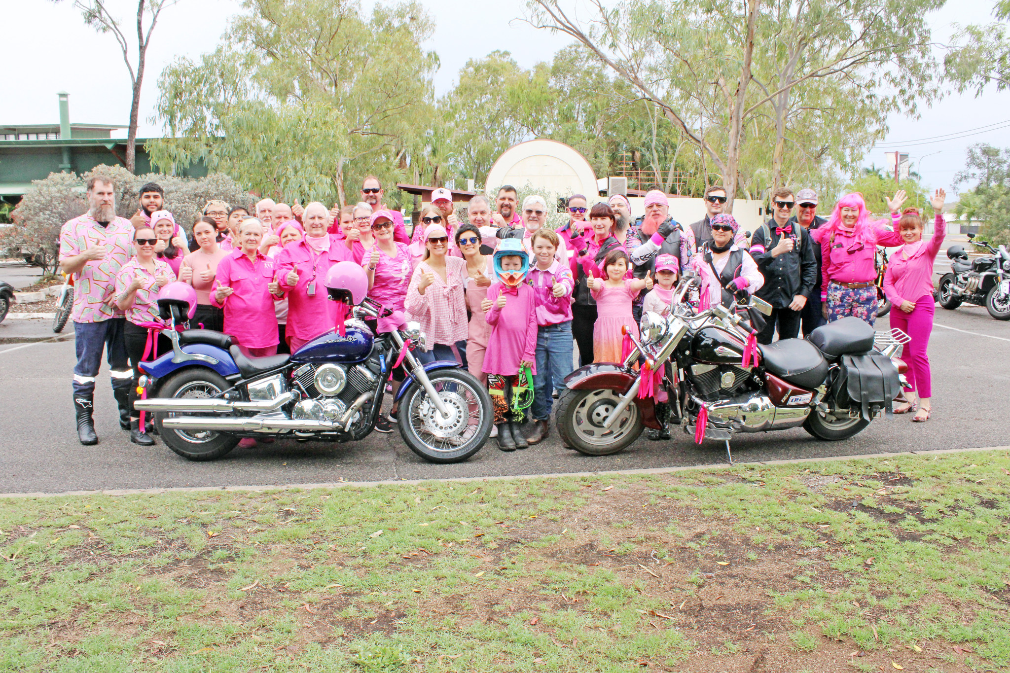 About 30 motorcyclists registered for the 2024 Mount Isa Ride for Pink event. They gathered at Outback at Isa on Sunday before setting off.