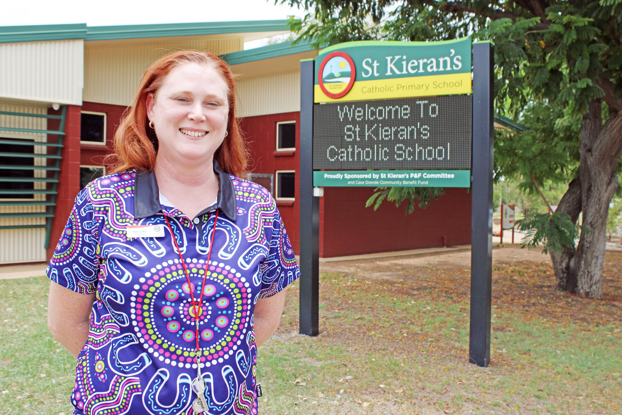 St Keiran’s Catholic School principal Peta Laffin said it was good to be back at work.