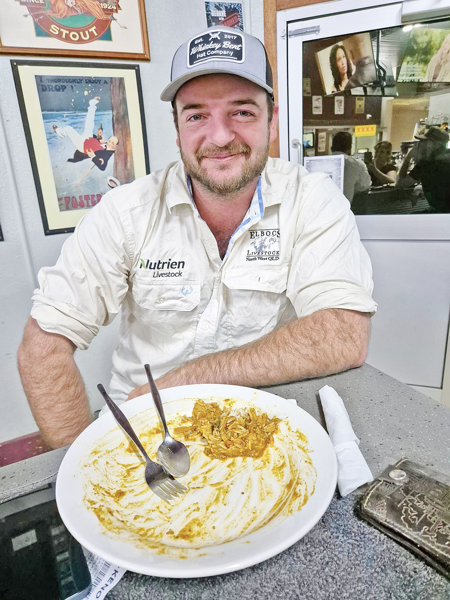 Myles Davis knocked over a delicious curry at the Central Hotel.