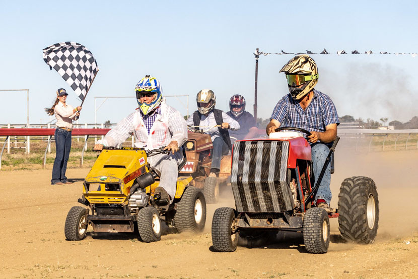 The lawn mower derby is one of the highlights of the field days.