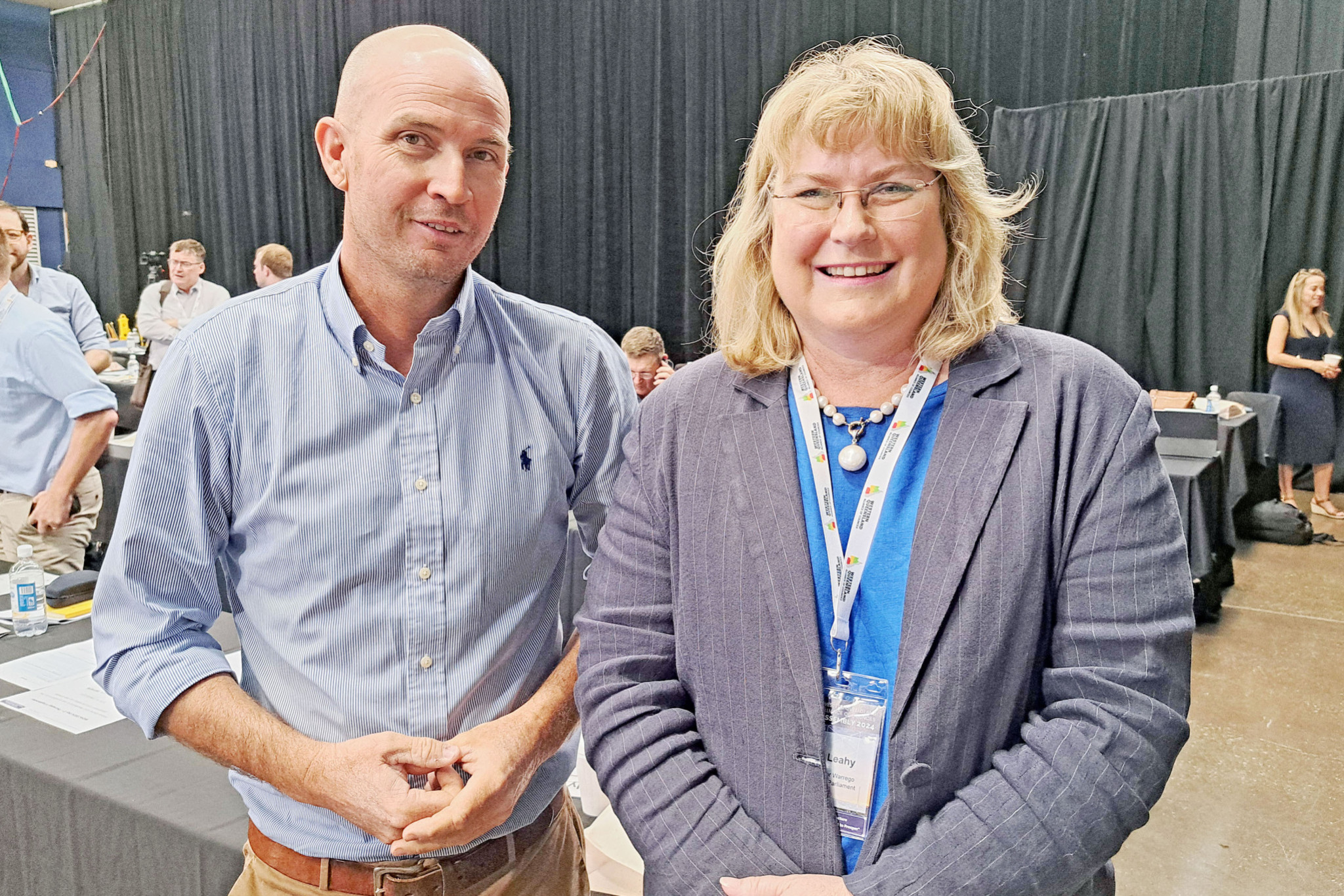 Cloncurry mayor Greg Campbell with then shadow minister Ann Leahy at the Western Queensland Alliance of Councils forum in Mount Isa in September.