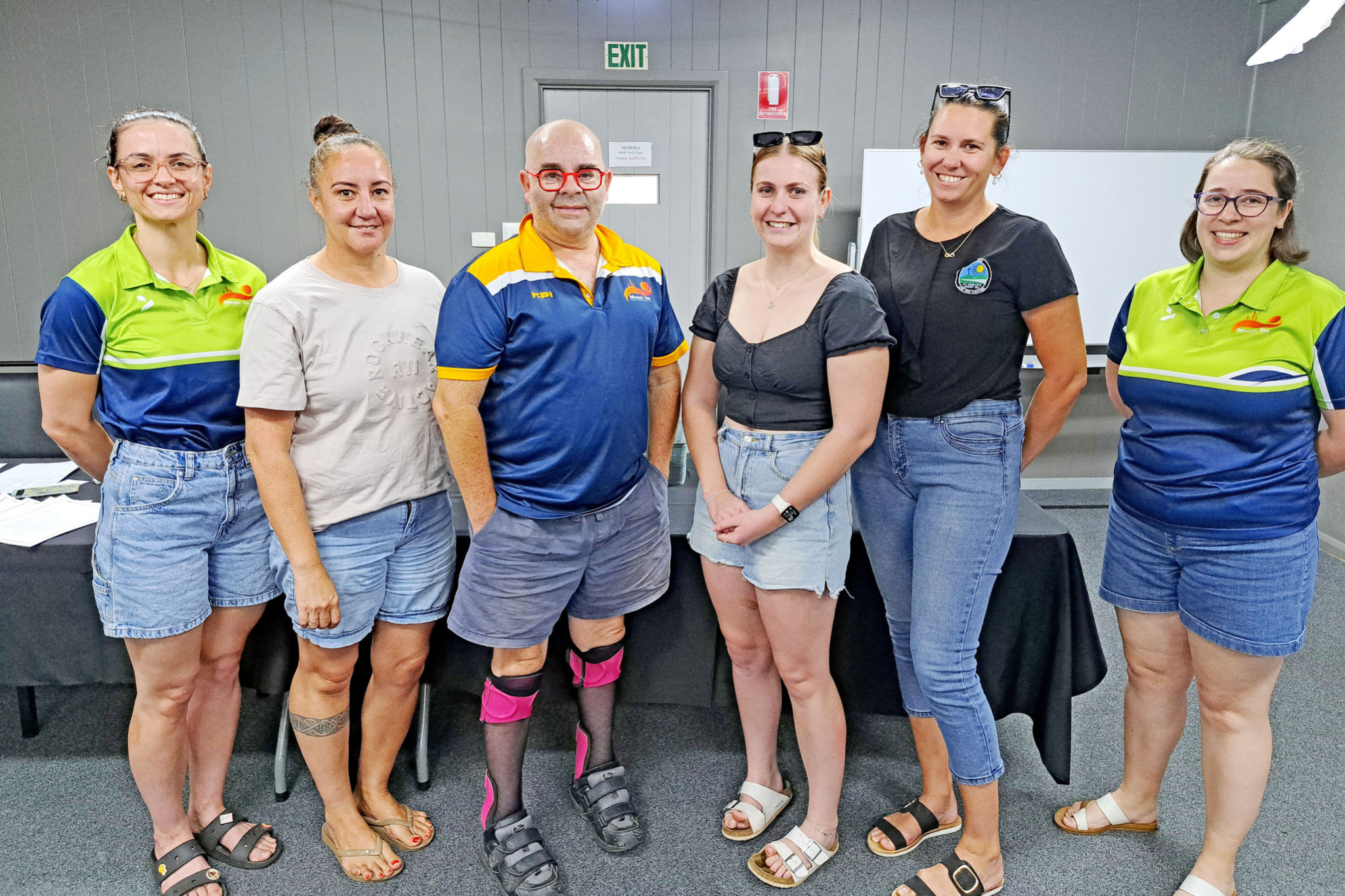 Outgoing MIANA president Zara Kuskopf, new president Hayley Tuuta, vice president David Hydon, secretary Emma Schofield, treasurer Latasha Venz, and outgoing treasurer Lucy Barrie.