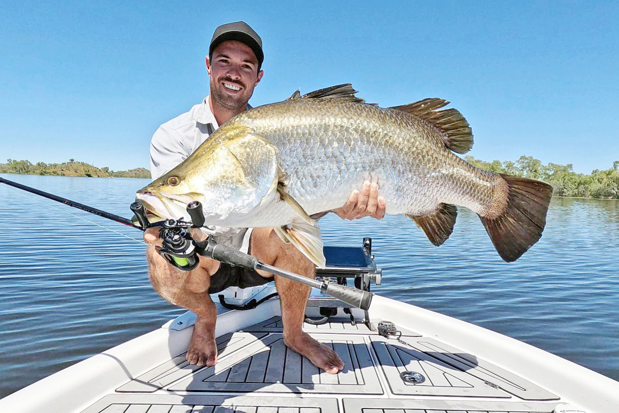 Justin Chip, pictured with a beaut barramundi, finished third in last year's North West Fishing Classic.