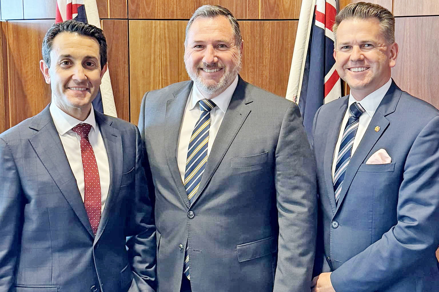 Businesses and local organisations owed money by Isa Rodeo Ltd are now relying on these three men – Premier David Crisafulli, Tourism Minister Andrew Powell and Deputy Premier Jarrod Bleijie – to come up with a support package so that the event can continue and pay its debts.