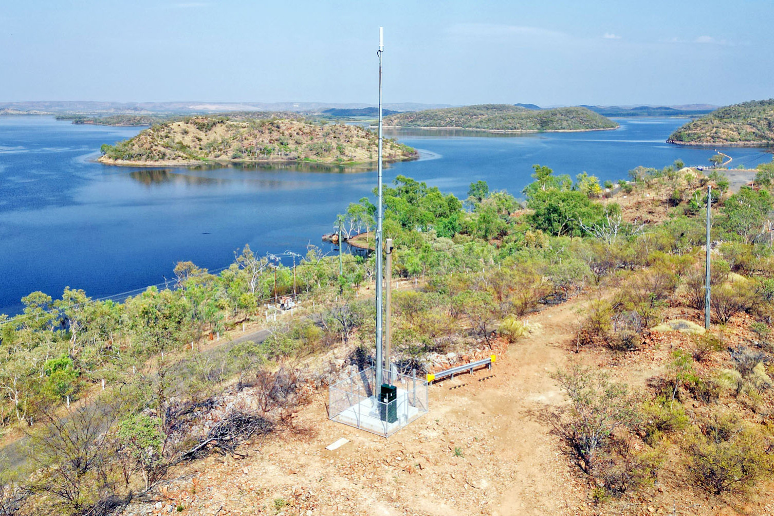 The new Telstra tower at Lake Moondarra is already providing better coverage for visitors.