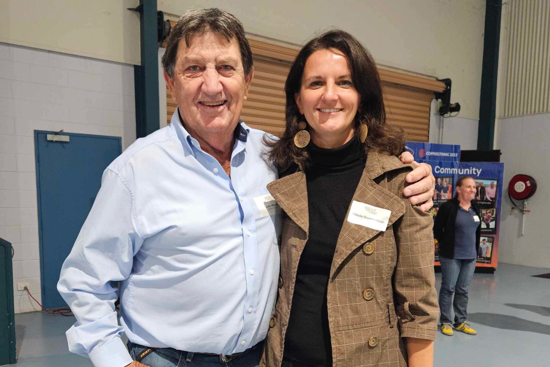 Townsville Enterprise CEO Claudia Brumme-Smith with Richmond mayor John Wharton.
