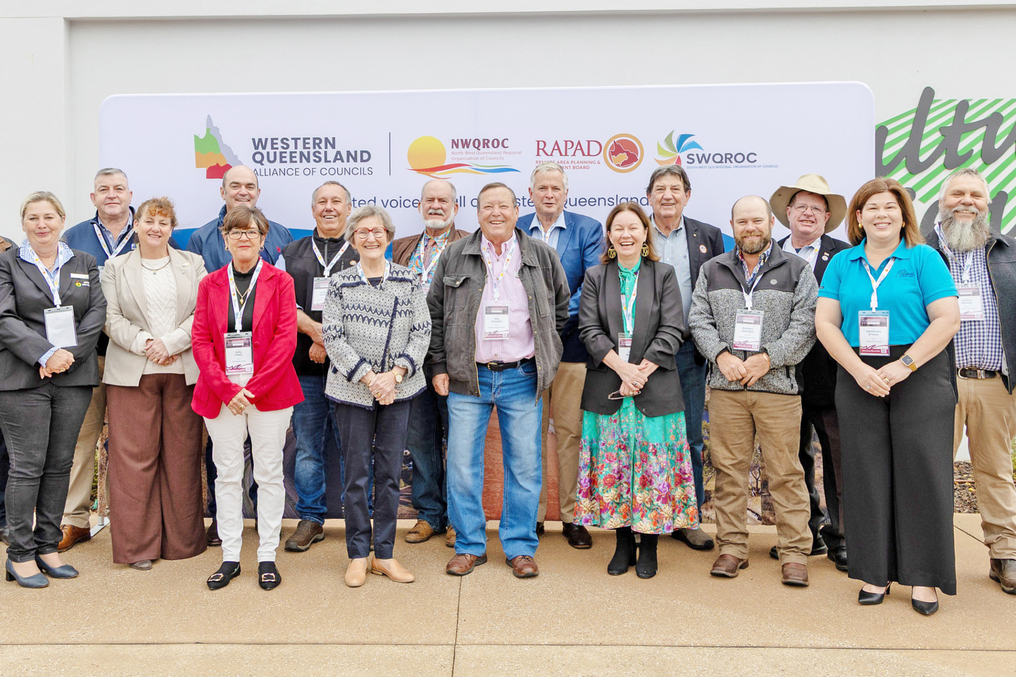 Just some of the mayors who were in St George for the Western Queensland Alliance of Councils Assembly.