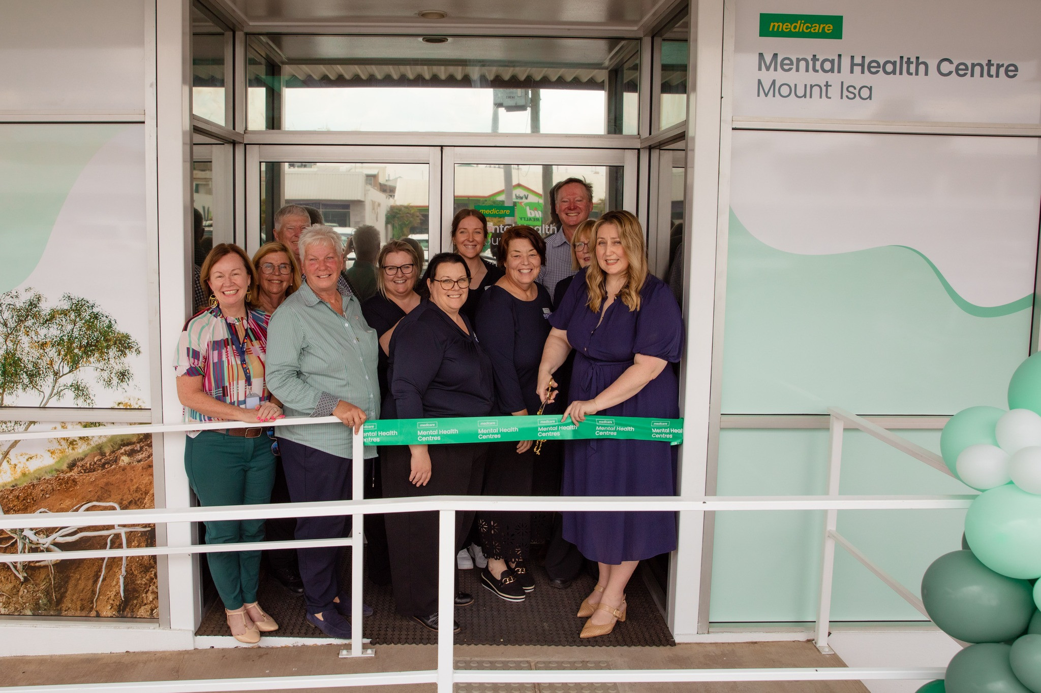 There were lots of smiling faces at the opening of Mount Isa's Medicare Mental Health Centre on Tuesday.