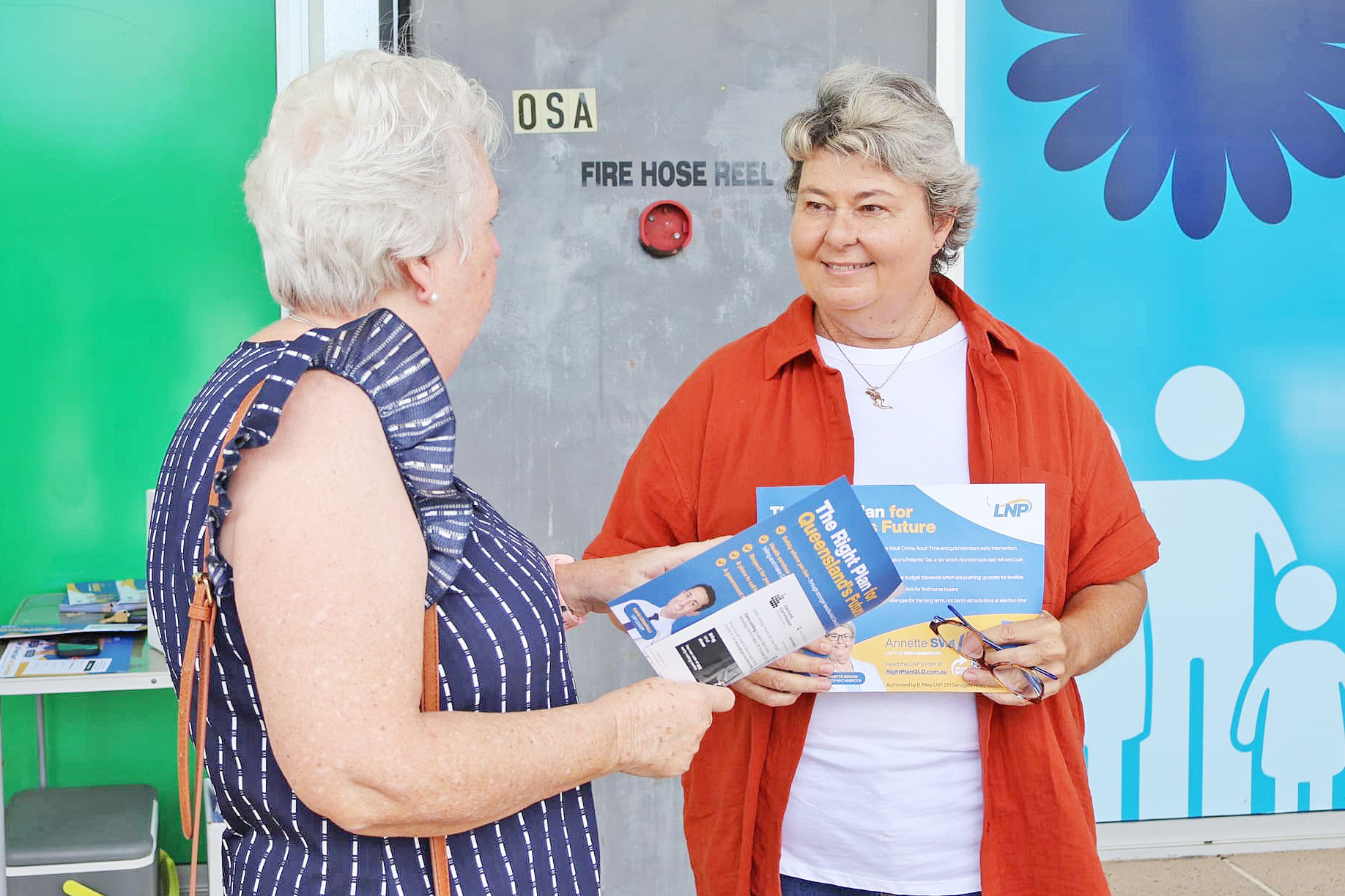 Annette Swaine on the campaign trail during last year's state election.