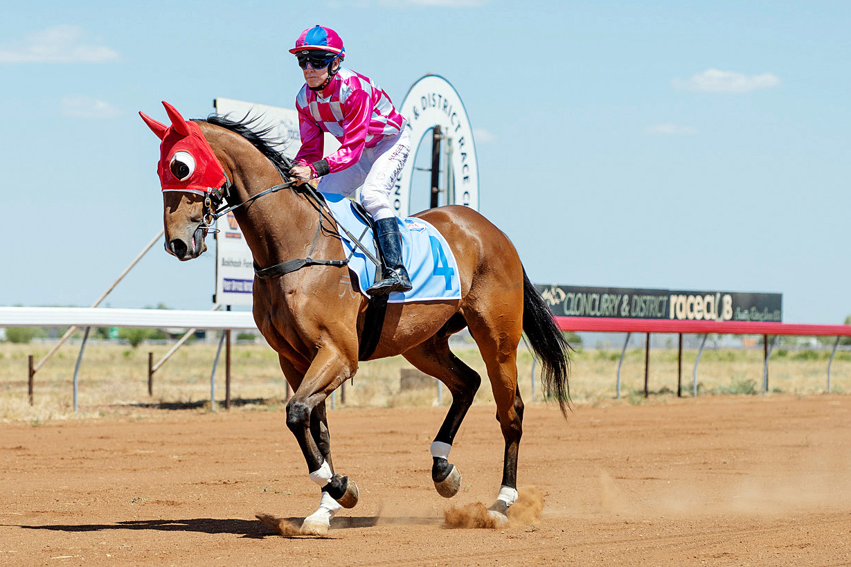 Keith Ballard, pictured winning last year’s Cloncurry Cup aboard Vigorous Flow, has just four race meetings remaining in his career as he prepares for retirement after more than five dedaces in the saddle. Picture: HOOP SHOTS