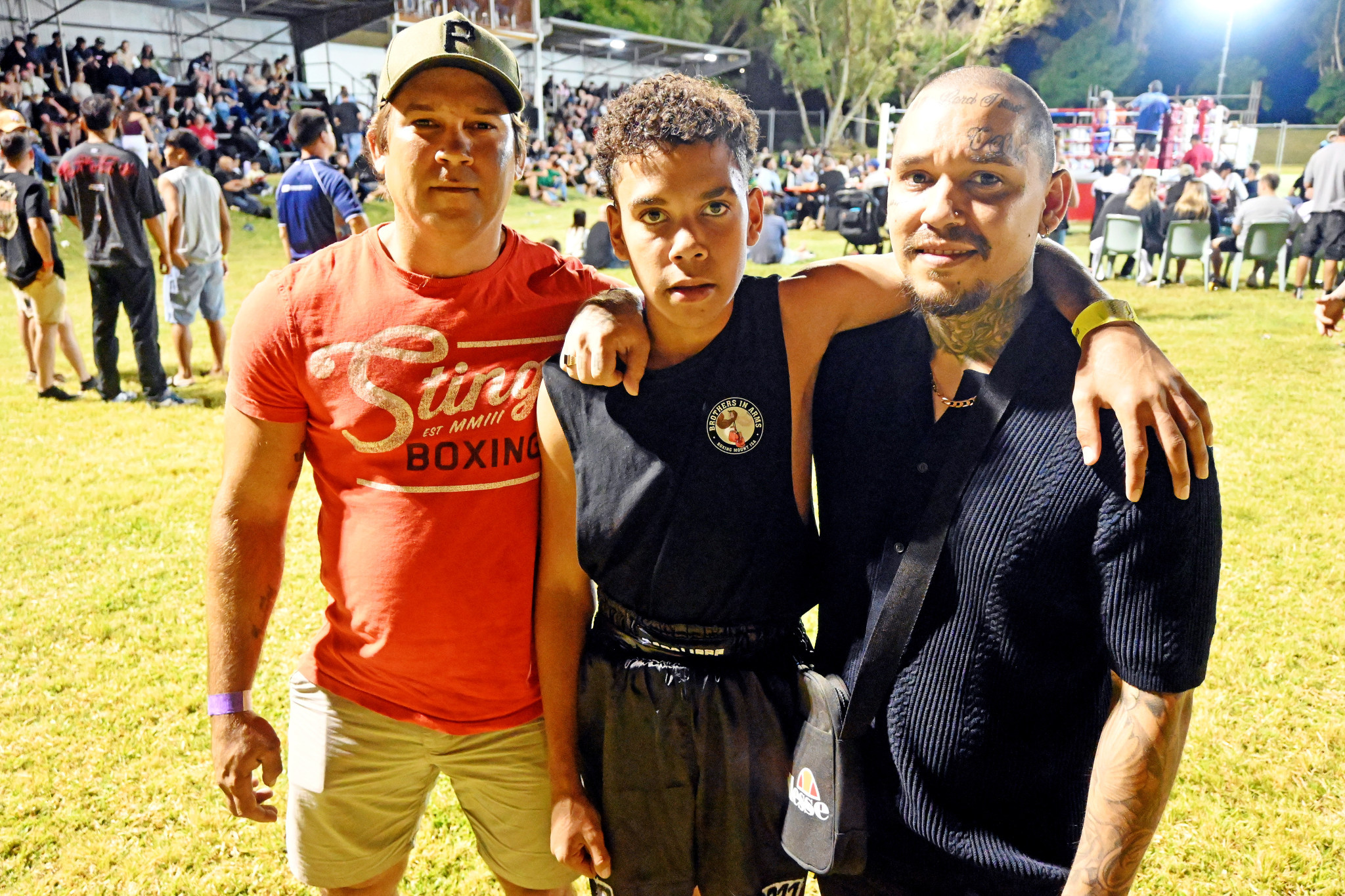 The Radcliffe family, including uncle Raymond and father Leroy, were there to support Rashard in his second ever fight.