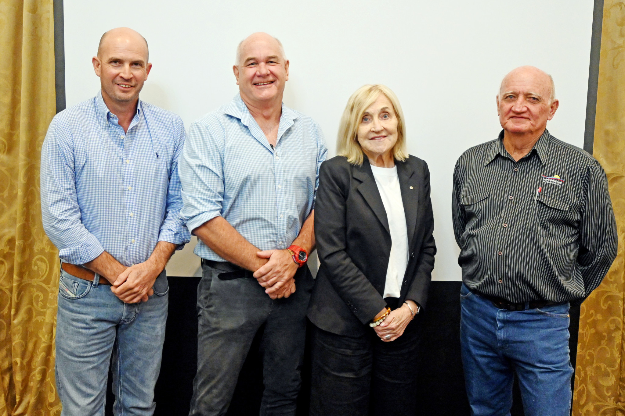 Cloncurry mayor Greg Campbell, North West Hospital and Health Service CEO Sean Birgan, board chair Cheryl Vardon, and Carpentaria Shire mayor Jack Bawden.