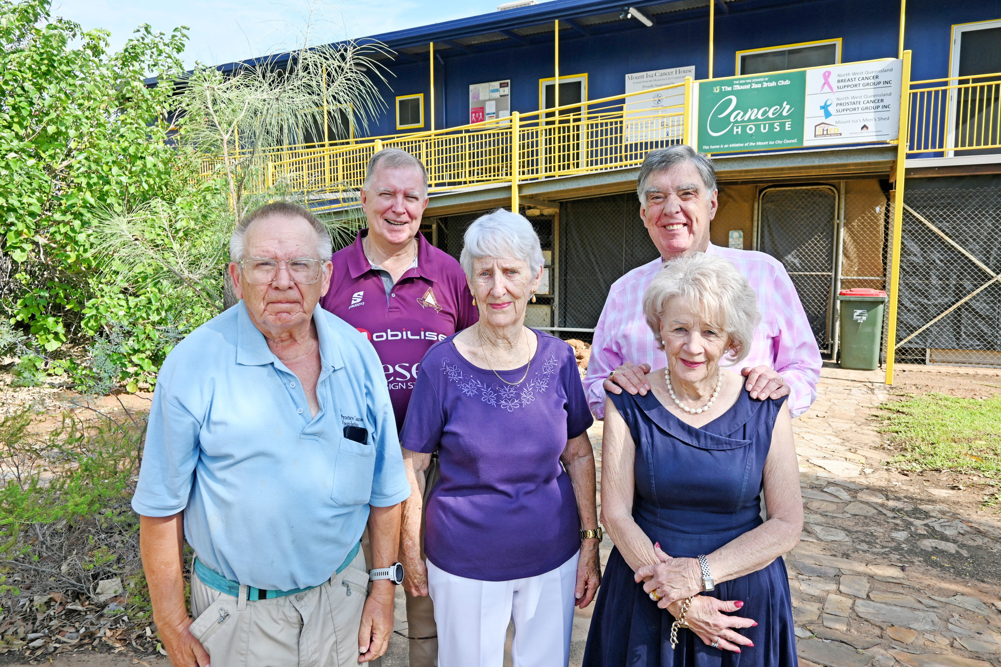 Celebrating 10 years of Cancer House are president Paul Wragg, treasurer Father Mick Lowcock, Yvonne McCoy and co-founders Tony and Sandra McGrady.