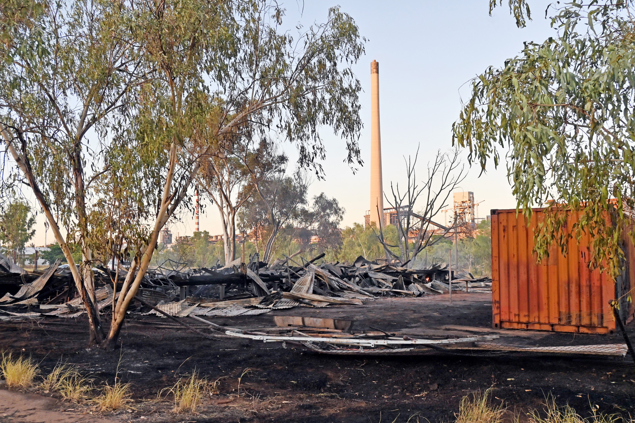 The scene of the Leichhardt Gymnastics Club fire in February this year.