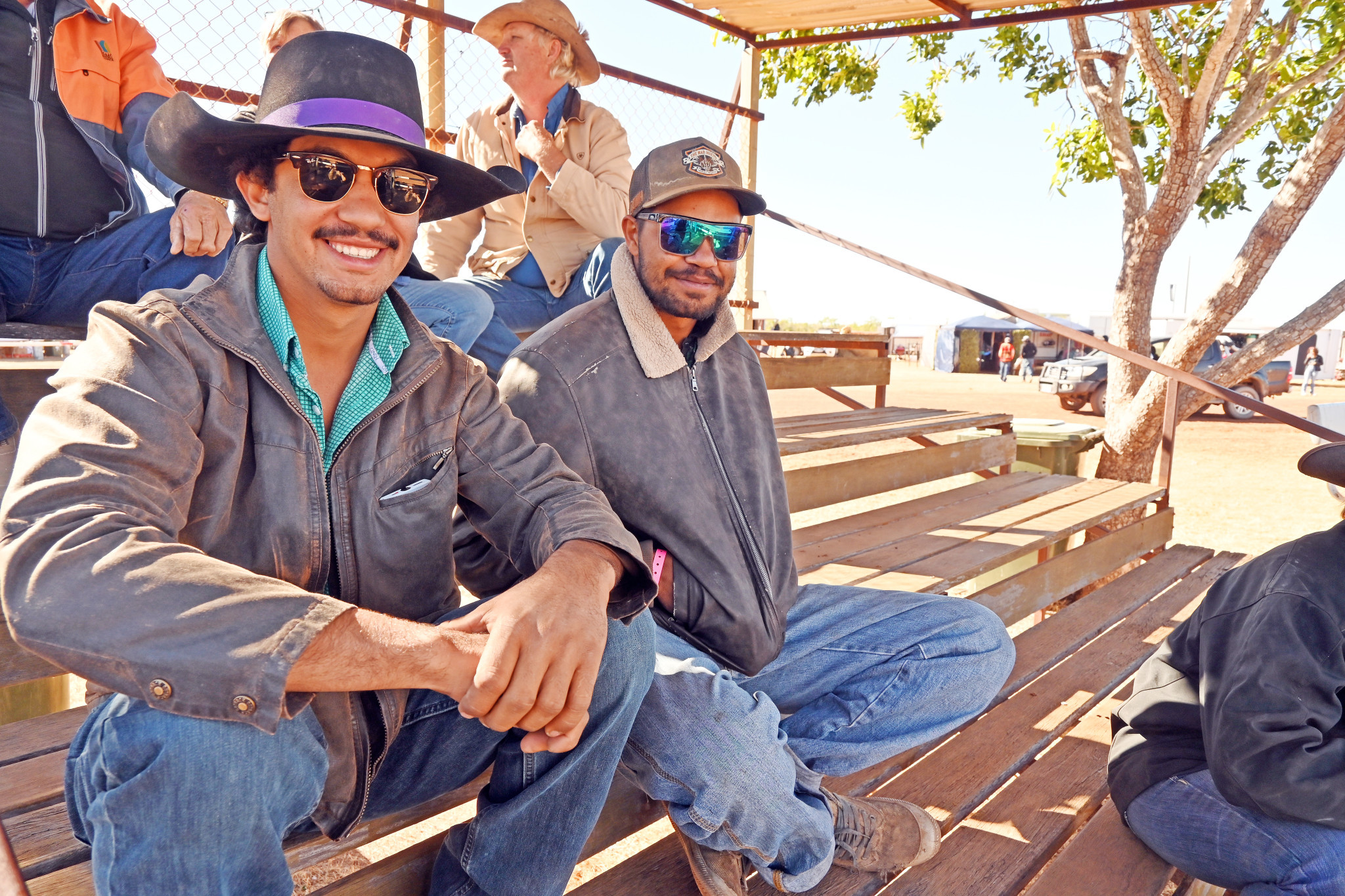 Isaiah Callope and Scotty Bowen at the Normanton Rodeo.
