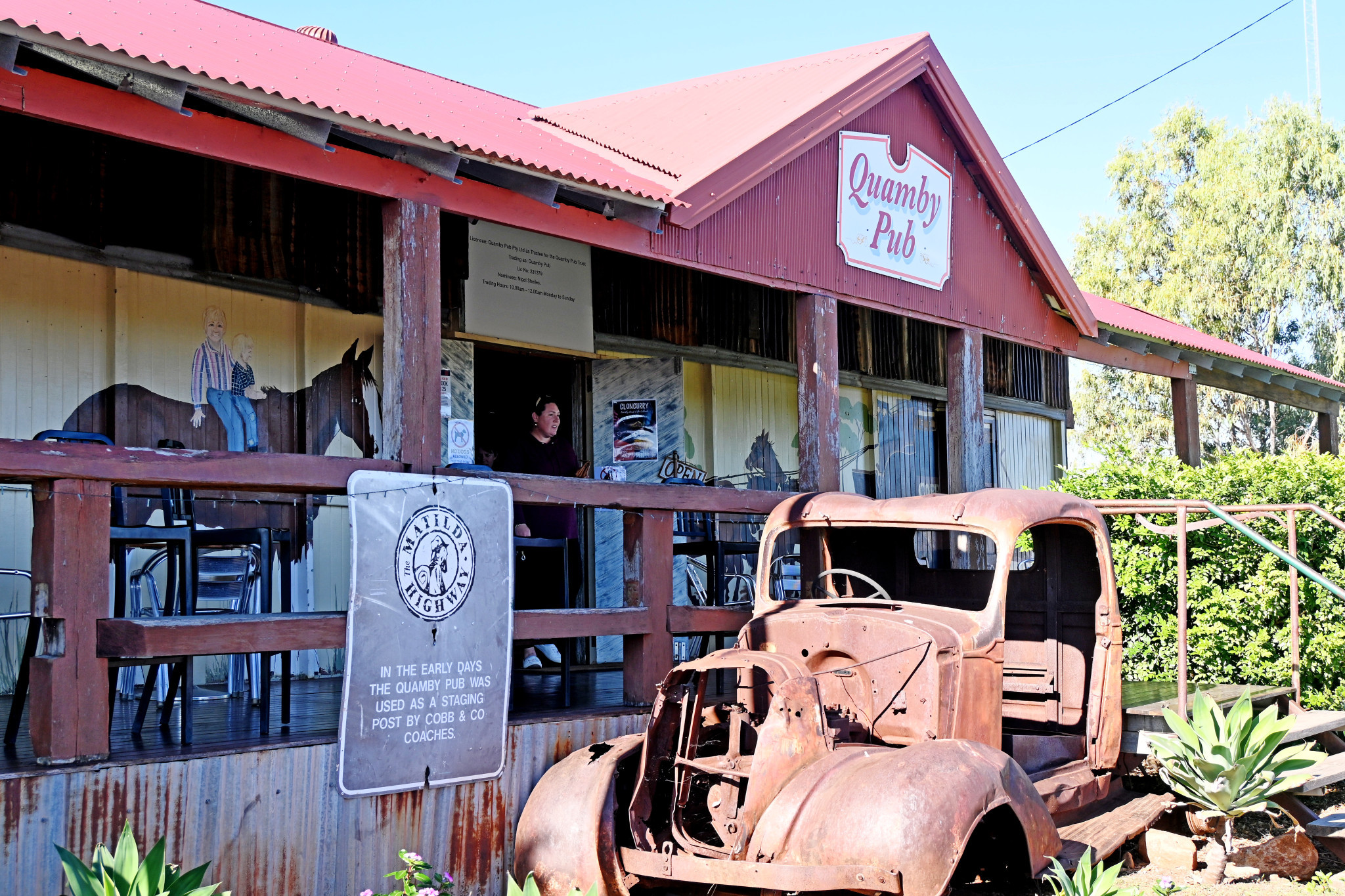 Trade is down at the Quamby Pub as apps like Google Maps say the road is closed due to incorrect information from TMR.