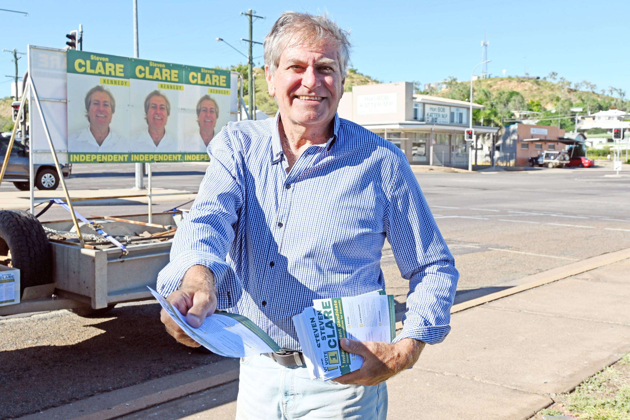 Independent candidate Steven Clare says he is hoping to make a point that anyone can try their hand at politics.