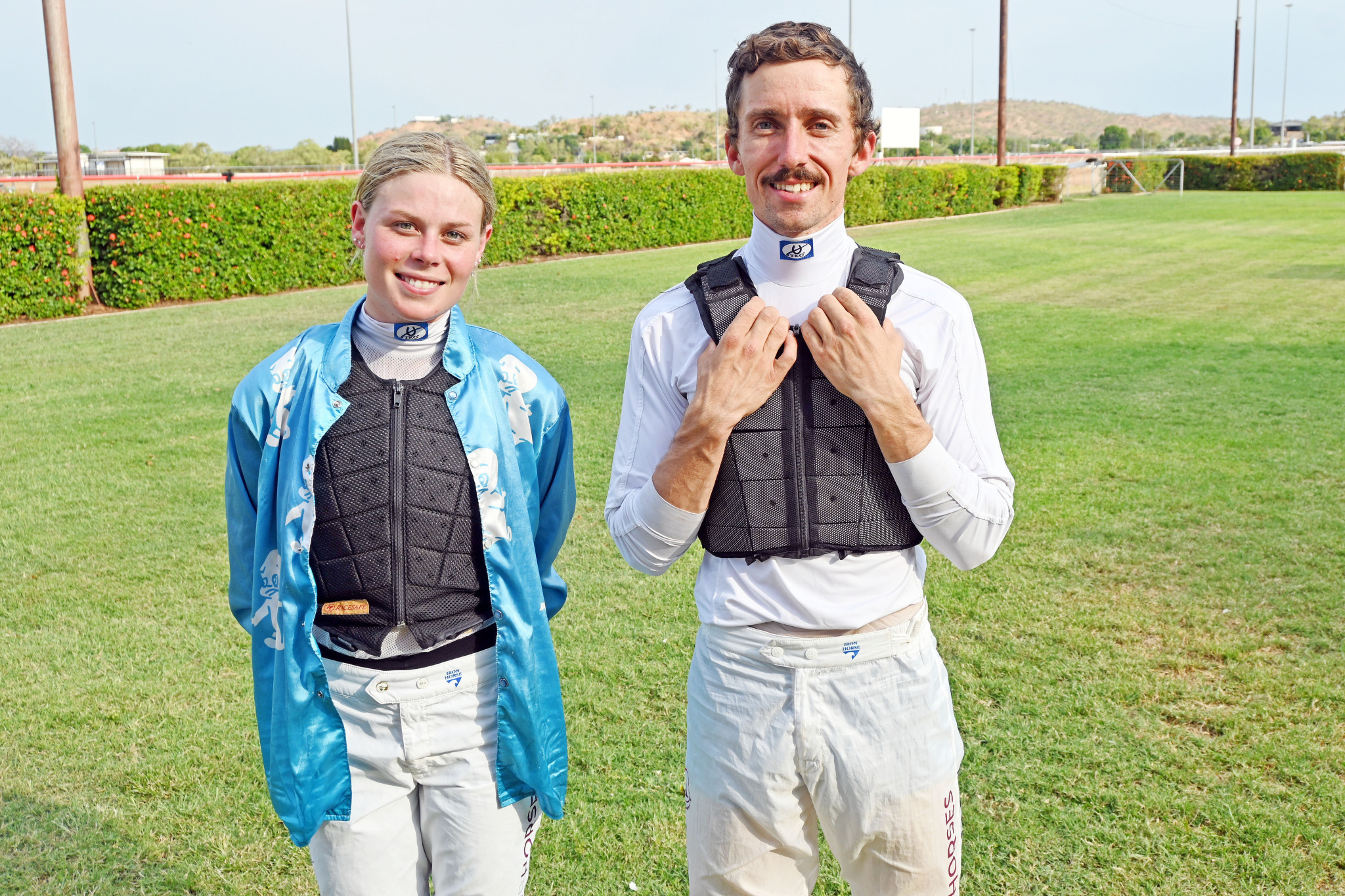 Apprentice jockeys Chloe Lowe and Tom Orr had to cop a five-and-a-half hour delay to their Qantas flight, forcing them to miss the first two races, but once they arrived they combined to win the remaining five events on the program.