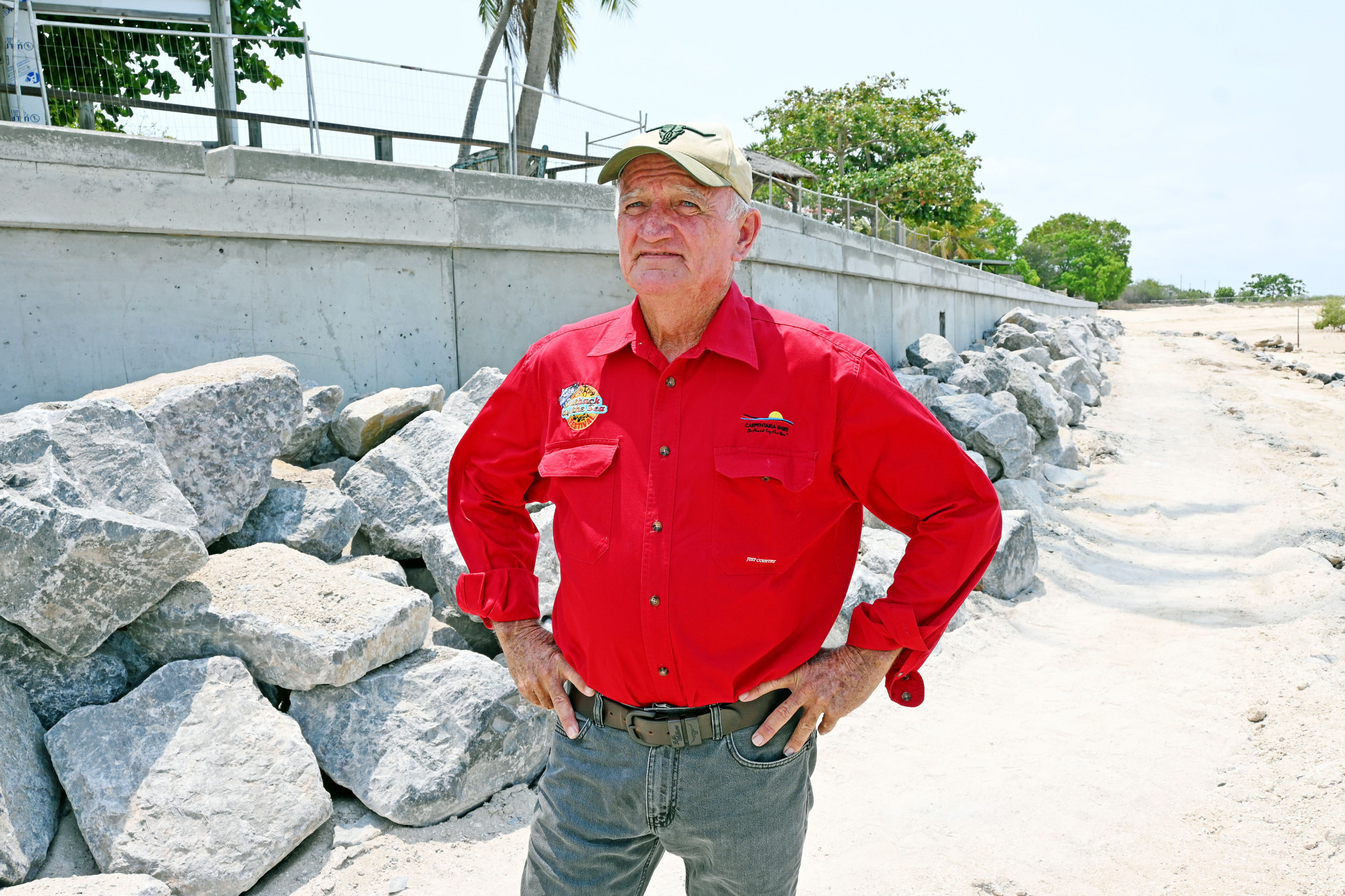 The Karumba Point seawall project has been a long-term goal of the council, says Carpentaria Shire mayor Jack Bawden.