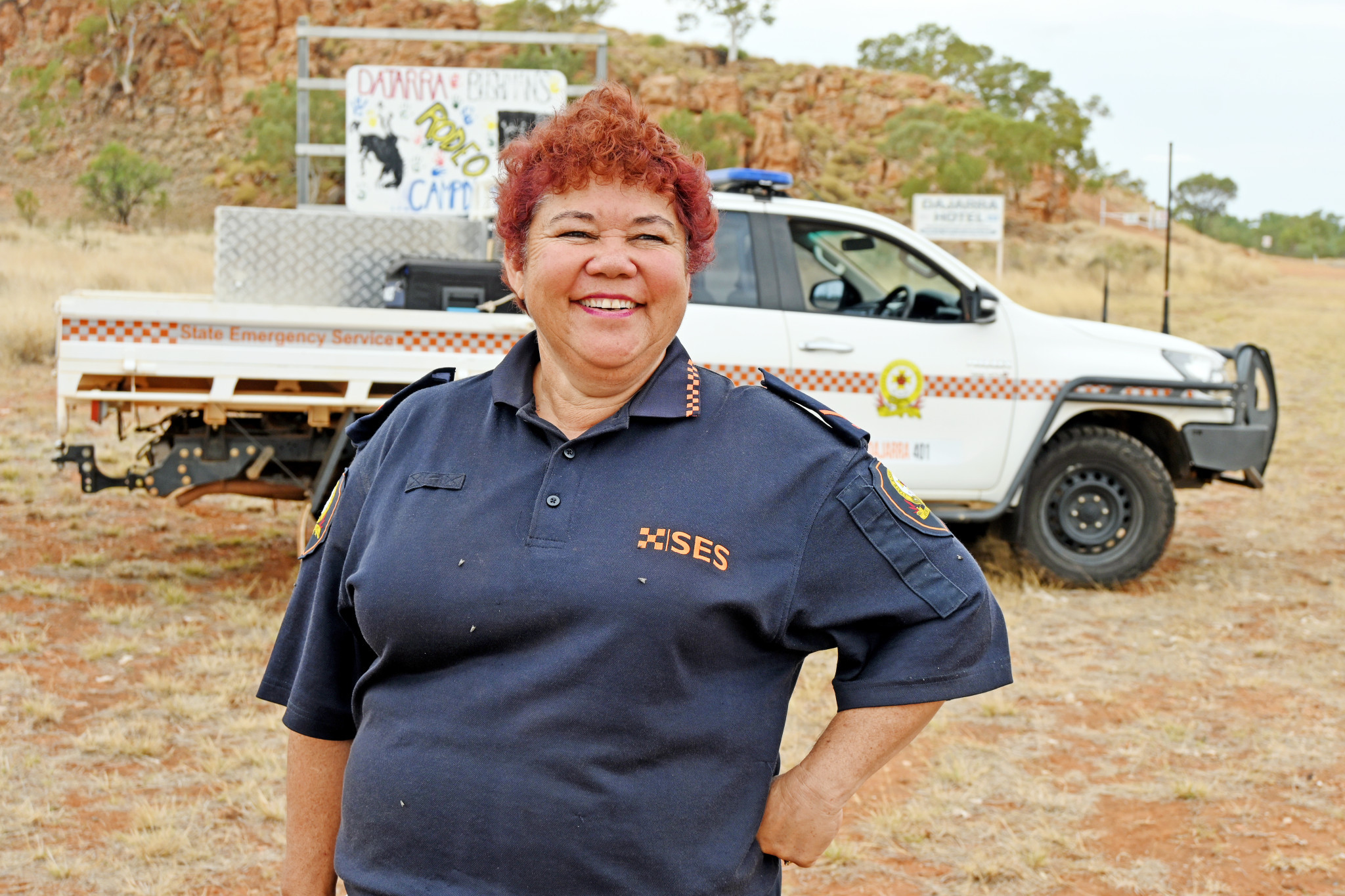 Dajarra State Emergency Service volunteer Trevina ‘Shorty’ Rogers has worked to keep the organisation operating in her remote community south of Mount Isa.