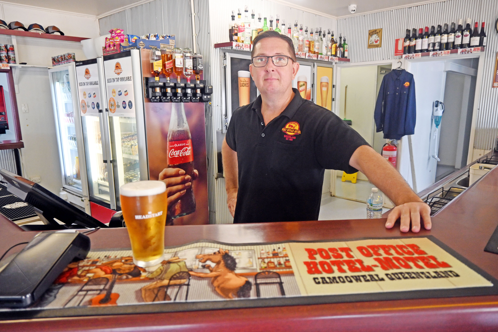 Post Office Hotel owner Kris Doyle has introduced his own measures in an attempt to thin out the number of itinerant problem drinkers in Camooweal.