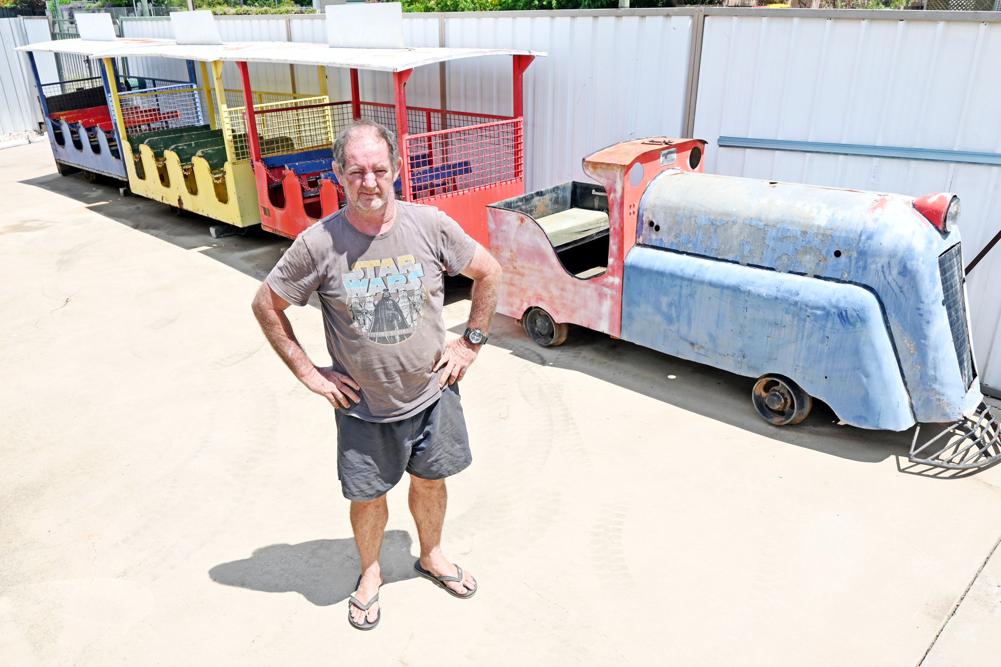 Local historian and photographer Brian Adamson plans to restore the Rotary locomotive and carriages to their former glory.