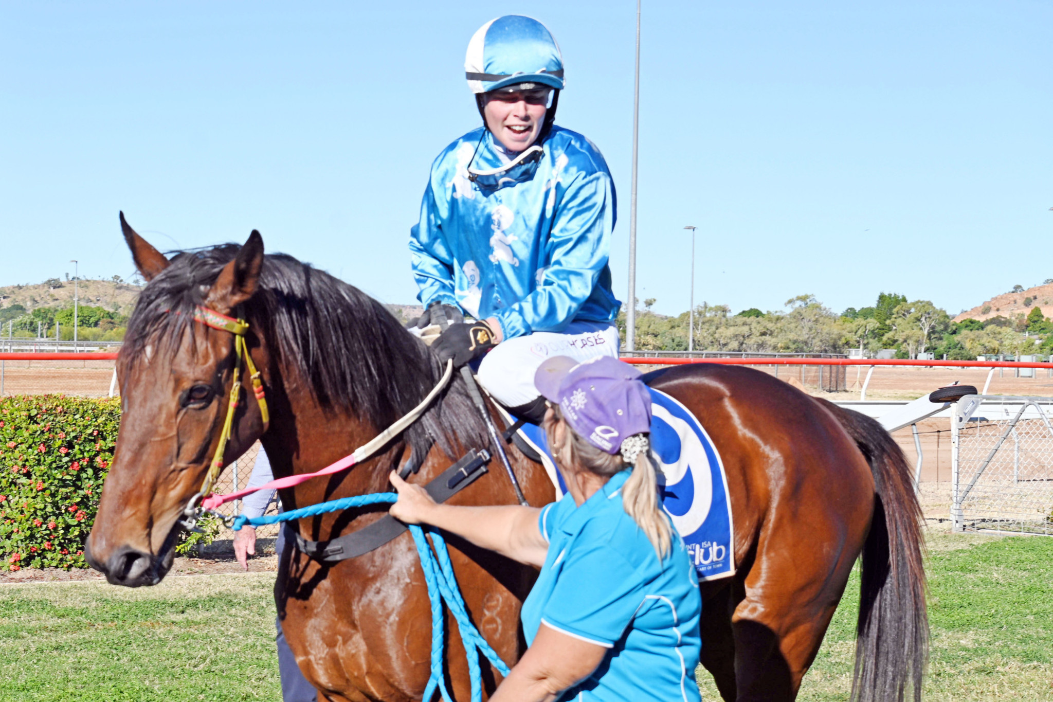 Apprentice jockey Chloe Lowe rode two winners for Julia Creek trainer Tanya Parry.