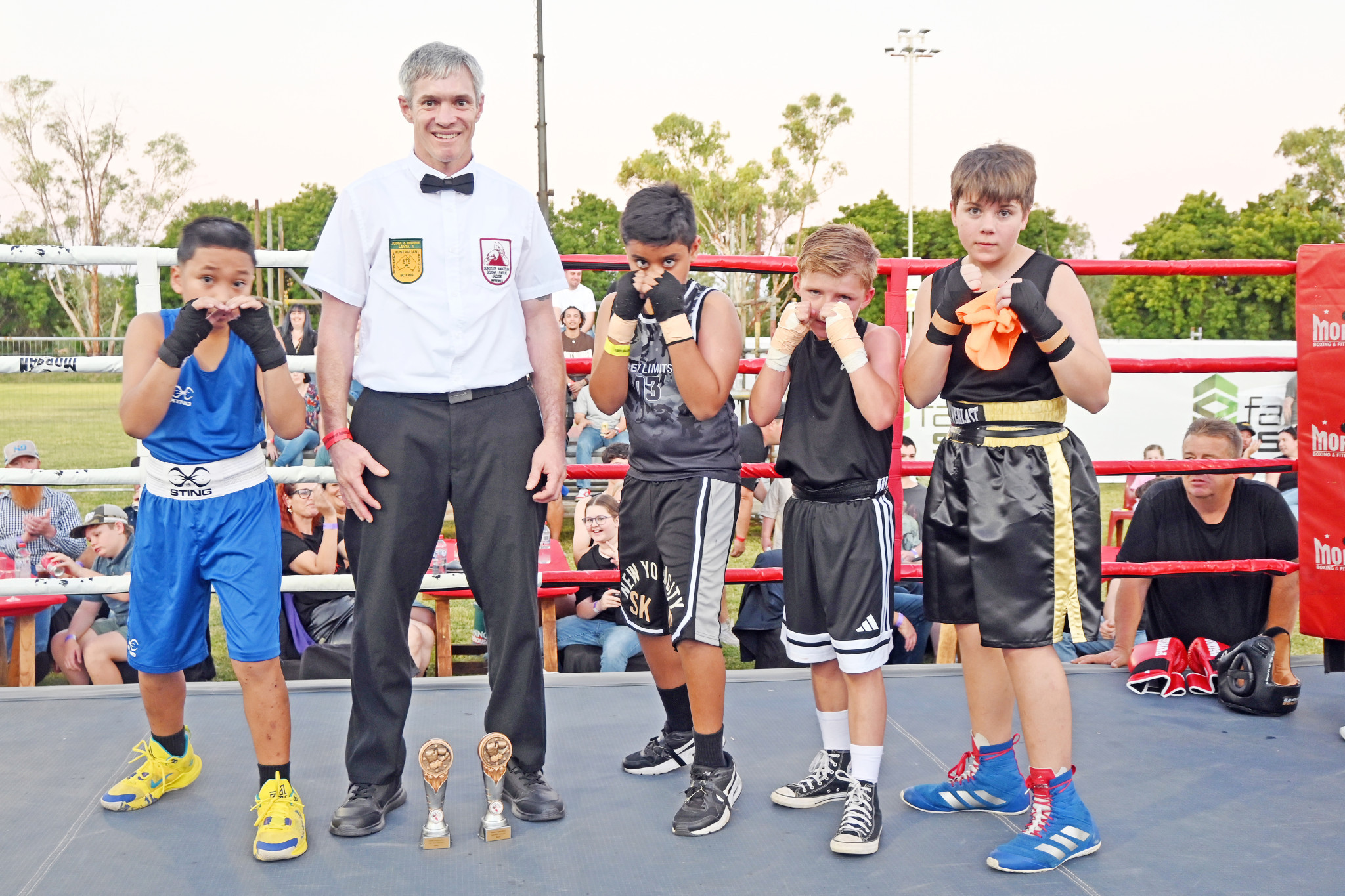 Marking their first time in the ring were Brothers in Arms boxers Jax Kelly, Kody Scott, Rayan Sharma and Rhyain Yagao from Cloncurry.
