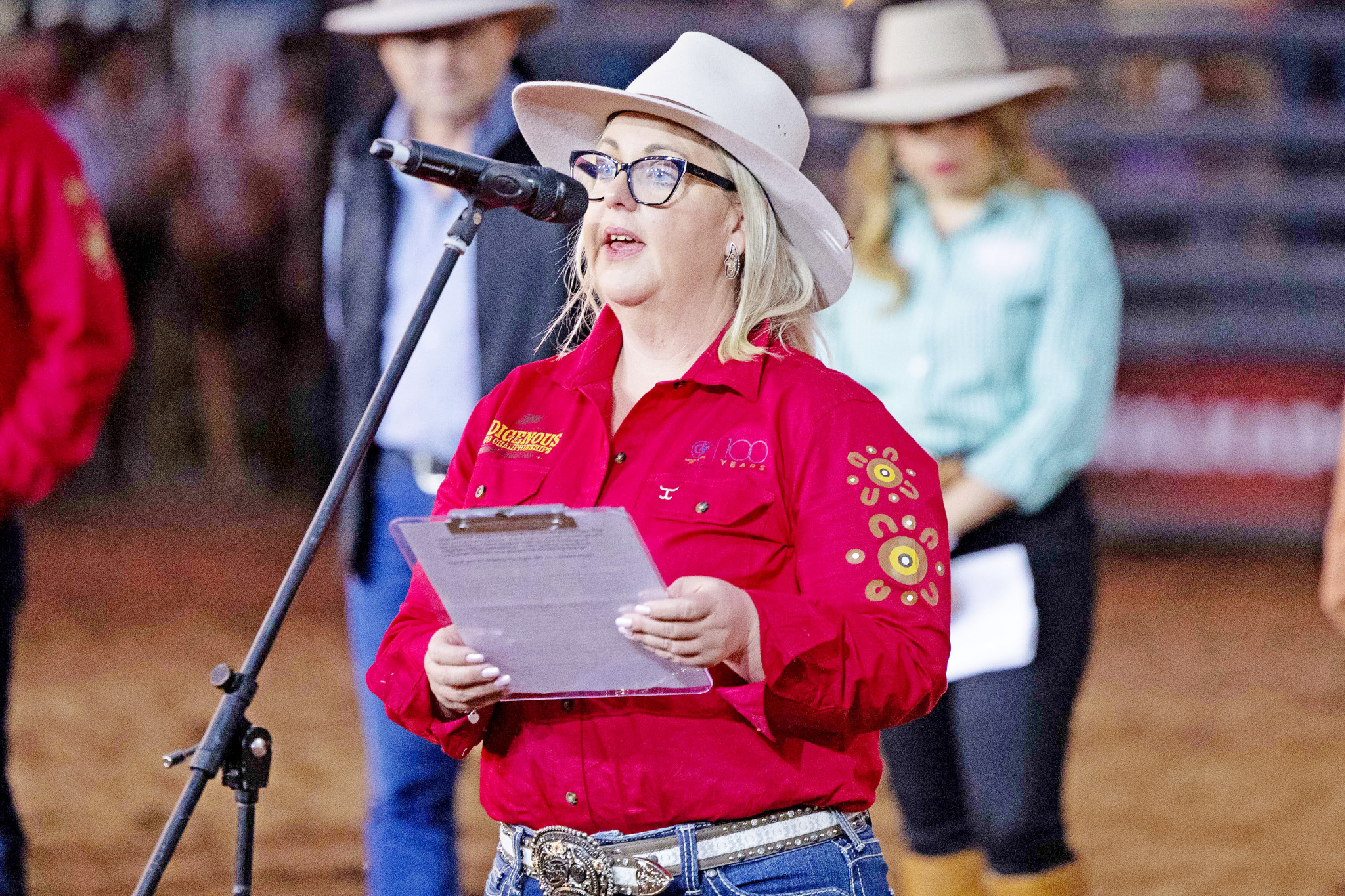 Former Mount Isa Rodeo CEO Natalie Flecker at the 2024 event.