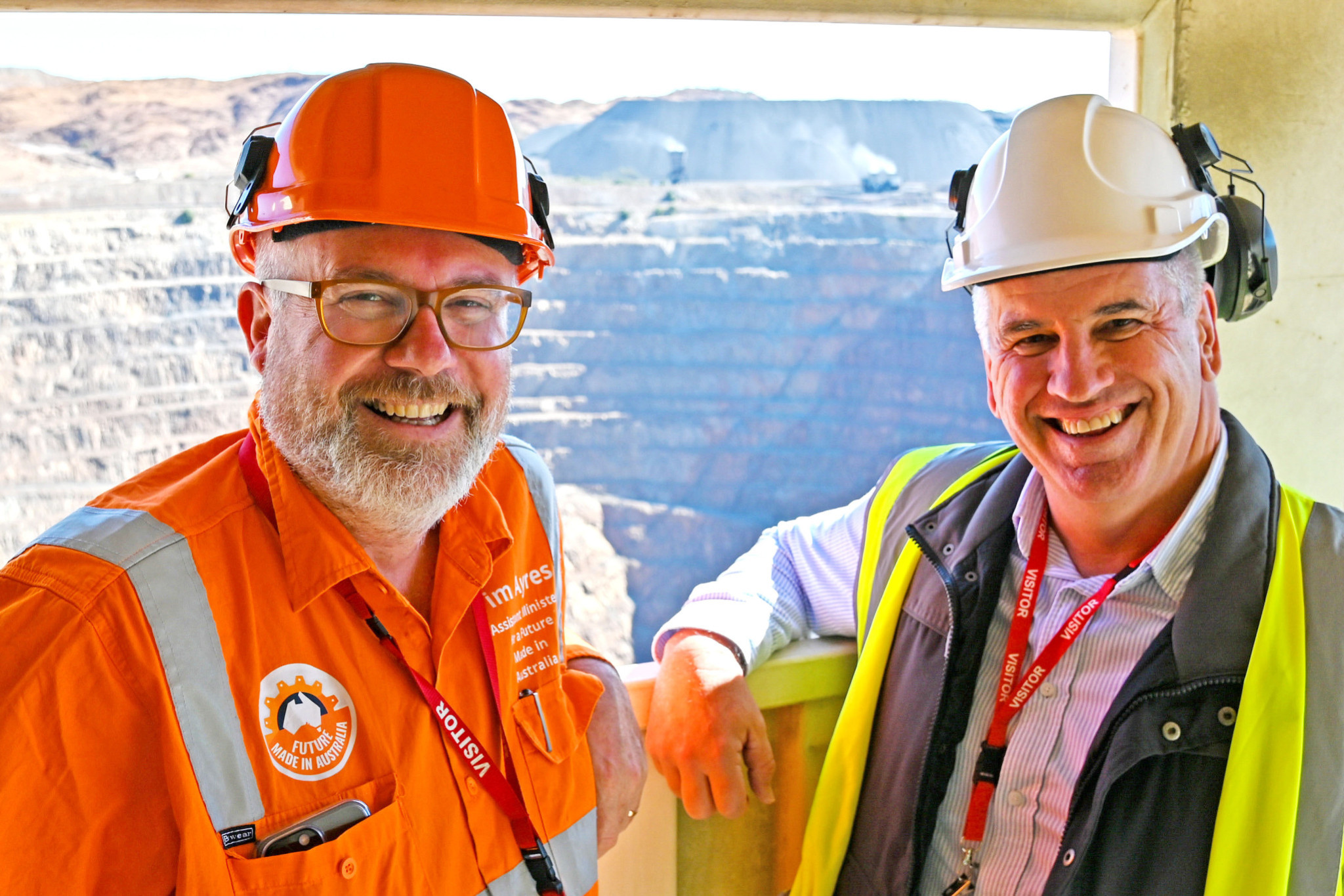 Federal Minister for Industry Tim Ayres and state Minister for Natural Resources and Mines Dale Last in Mount Isa.