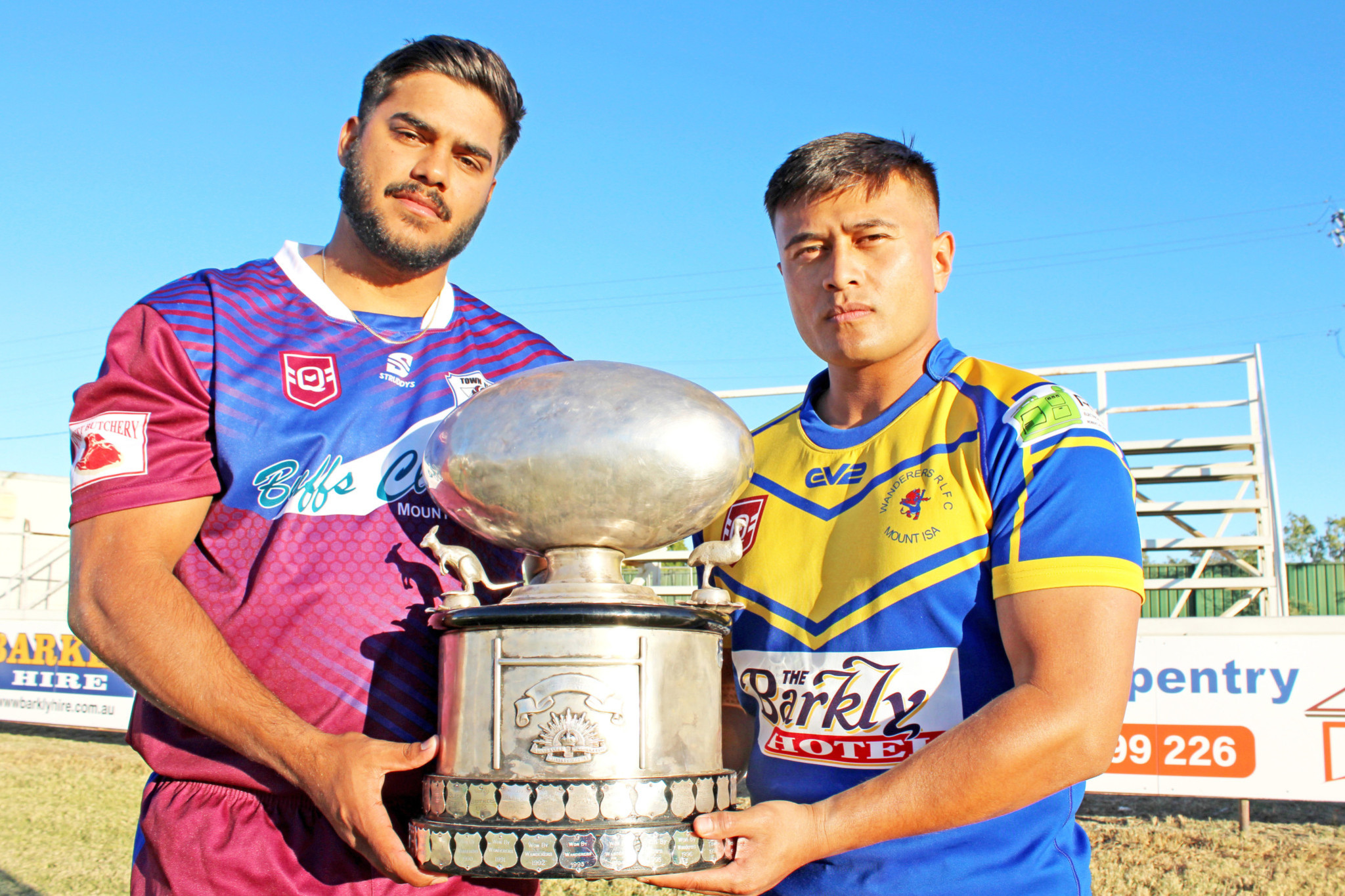 Town captain Harlem Russell and Wanderers skipper Pekz Brown will be key players for their sides in the men’s grand final on Saturday night.