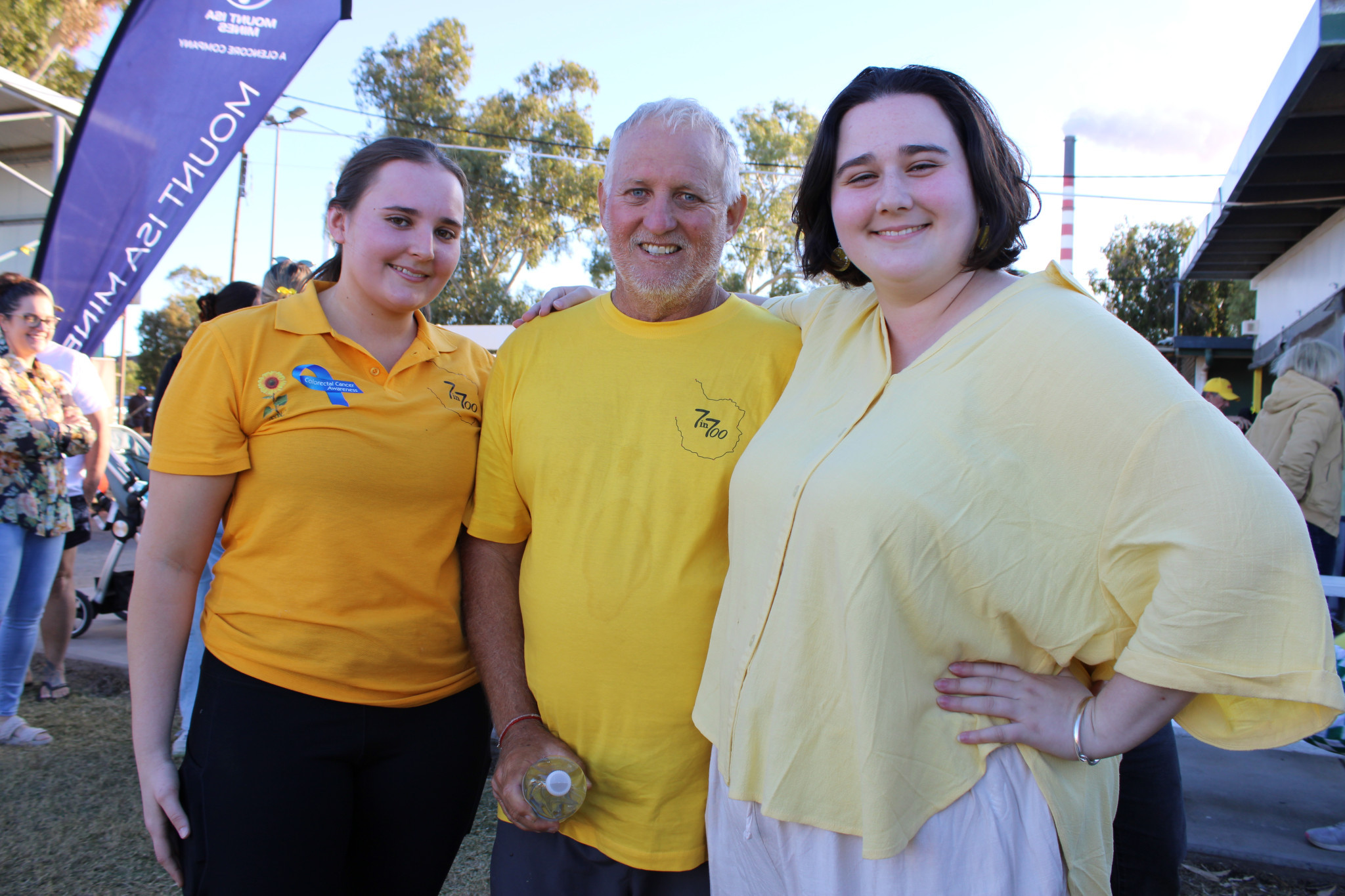 James Coghlan with his biggest supporters, daughters Charlotte and Ella.