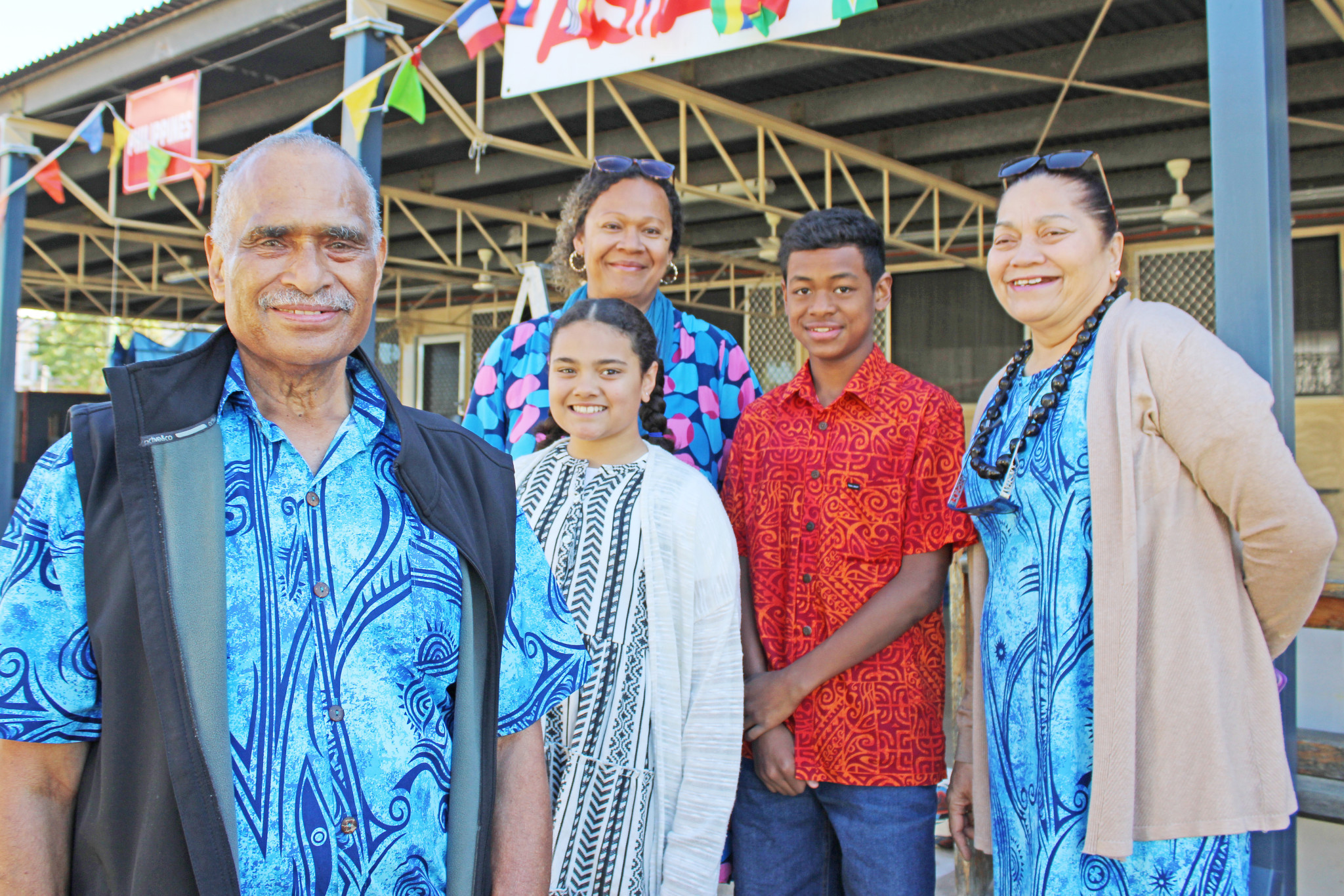 Mount Isa-Fijian community members Henry Whippy, Elizabeth Whippy, Fanny Cama, Liston Cama and Amara Whippy will among those volunteering and performing at the Mount Isa Multicultural Festival.