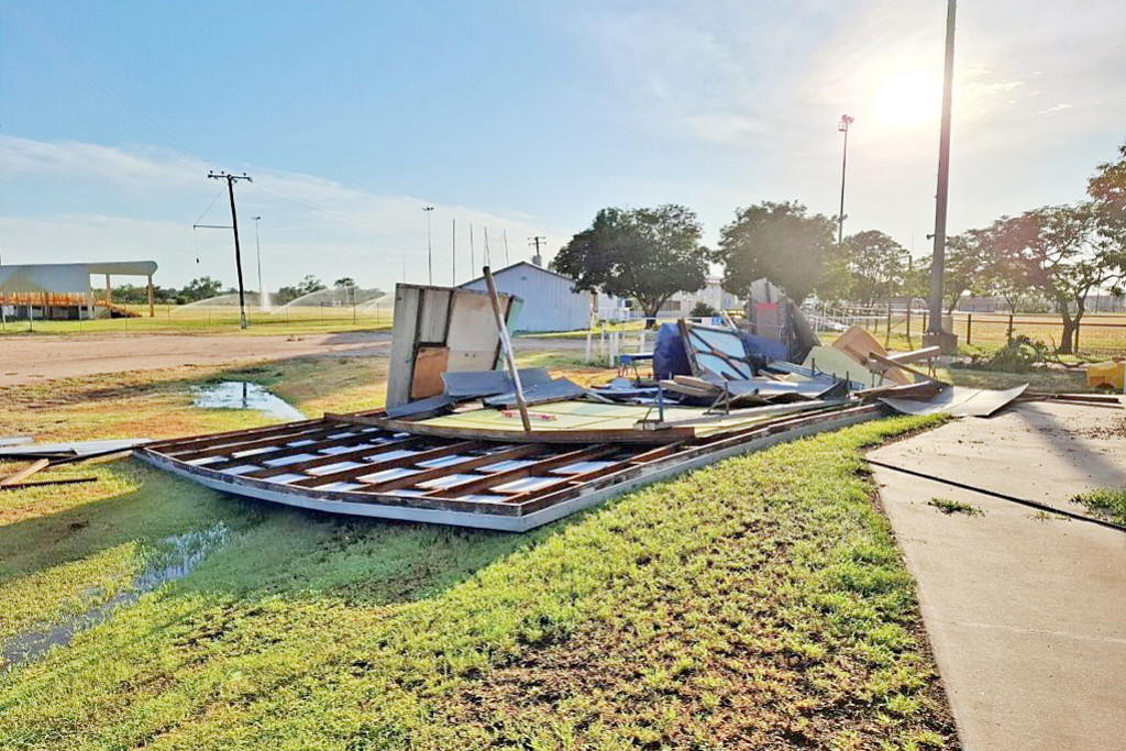 Some of the damage at the Hughenden Showgrounds.