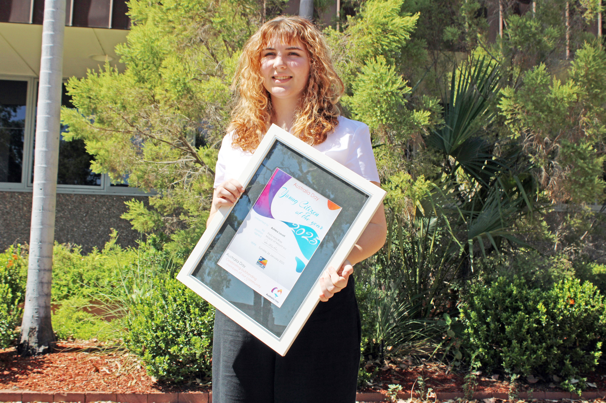 Aspiring musician and visual artist Ashlea Lavell was the Mount Isa Young Citizen of the Year.