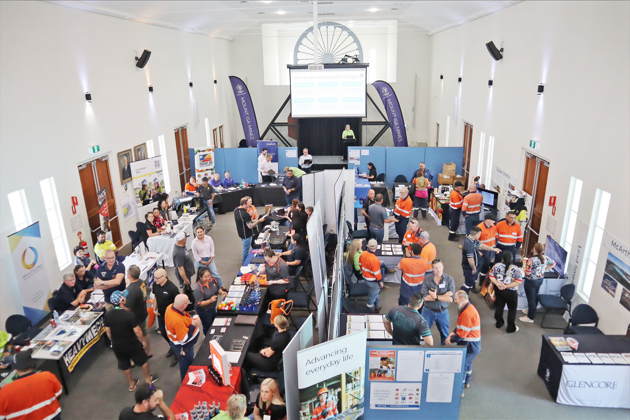 The job fair offered underground copper miners the opportunity to discuss new career pathways with potential employers.