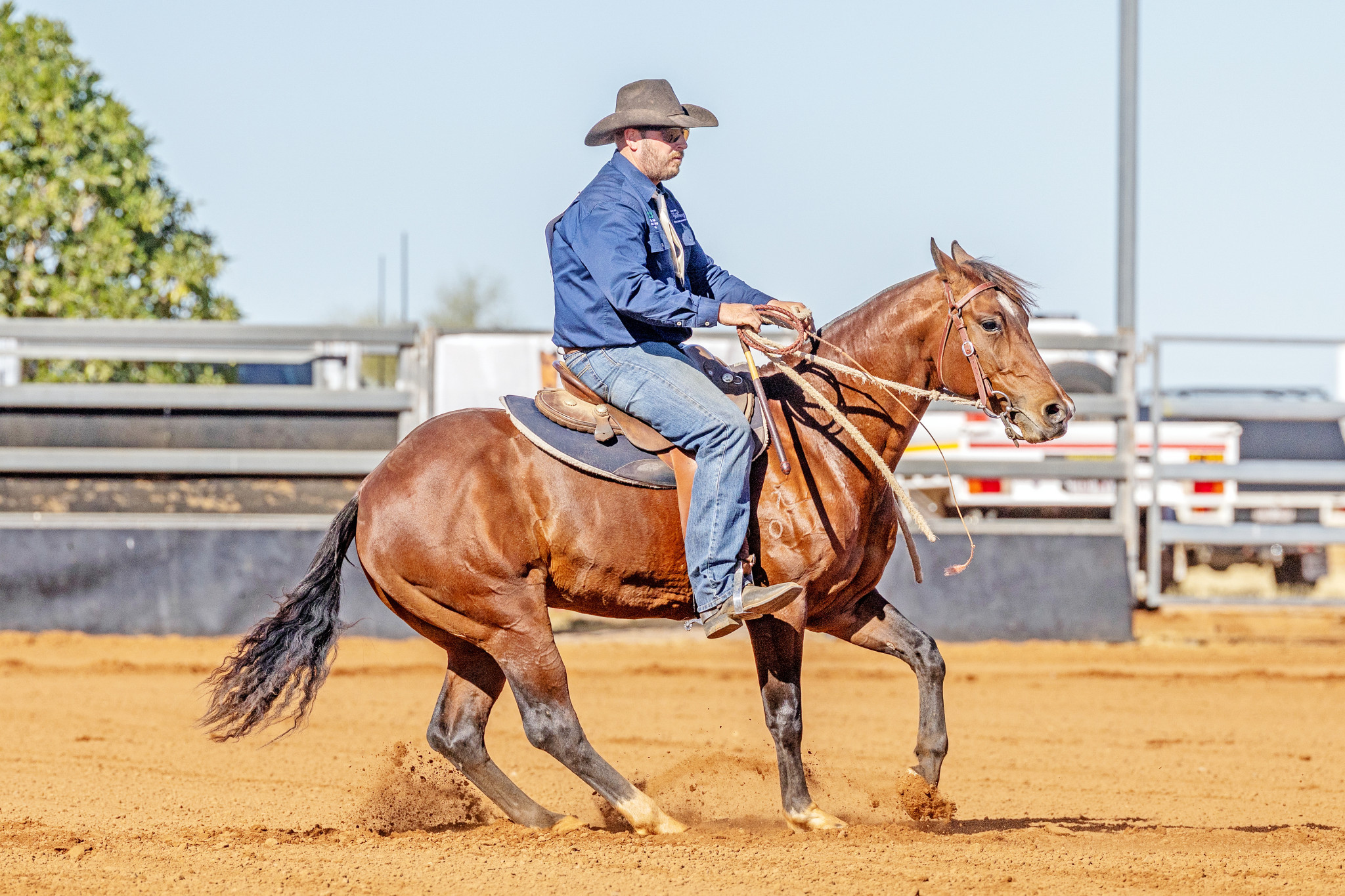 Josh Smith and G Im A Playboy combined to win the Cloncurry Stockman’s Challenge by just 0.25 points. Picture: JO THIEME PHOTOGRAPHY