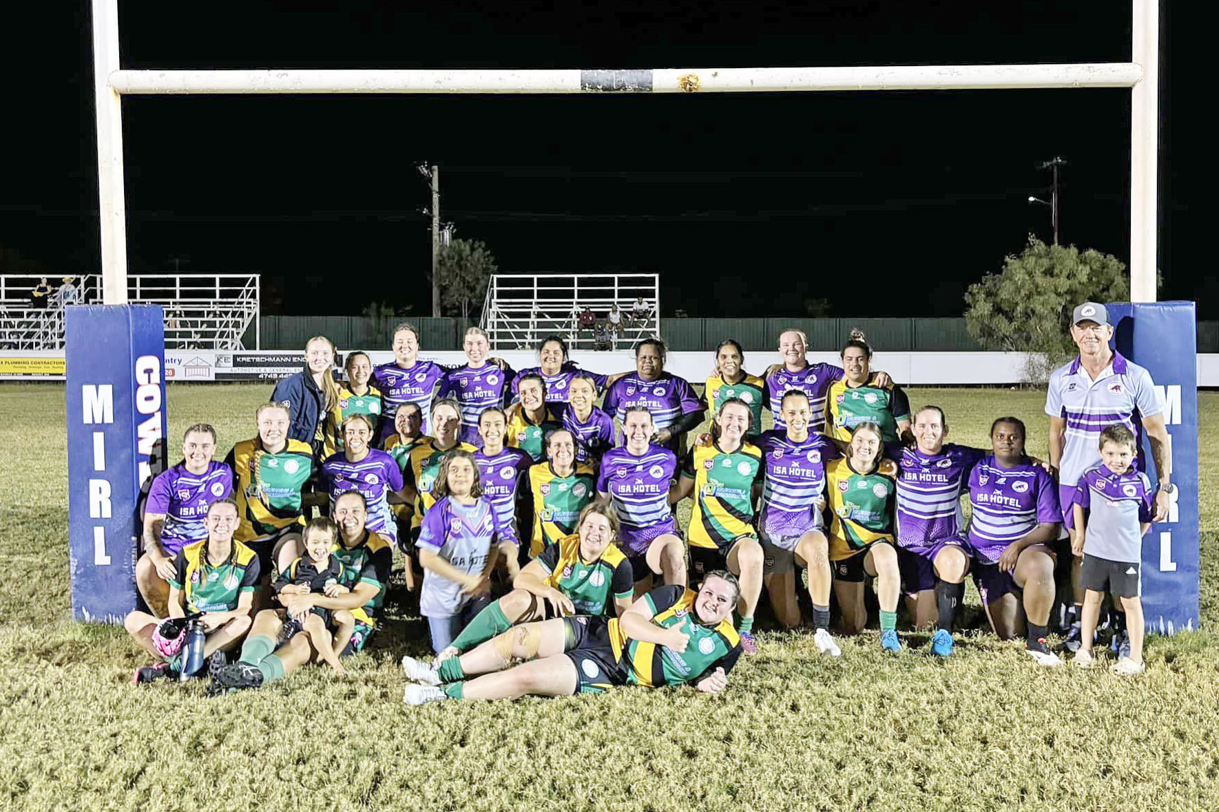 The Cloncurry and Wranglers A-grade women’s teams – pictured on Saturday night – are well represented in the NQ United Outback squad.