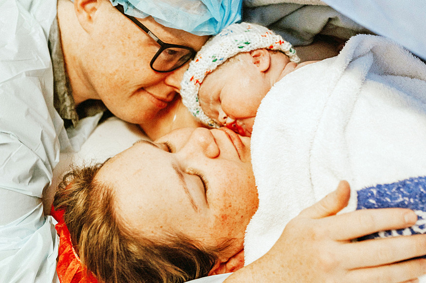 Jade and Kyle Reynolds after Harper Anne was born at Mount Isa Hospital under the supervision of Dr Elena Kreimer.