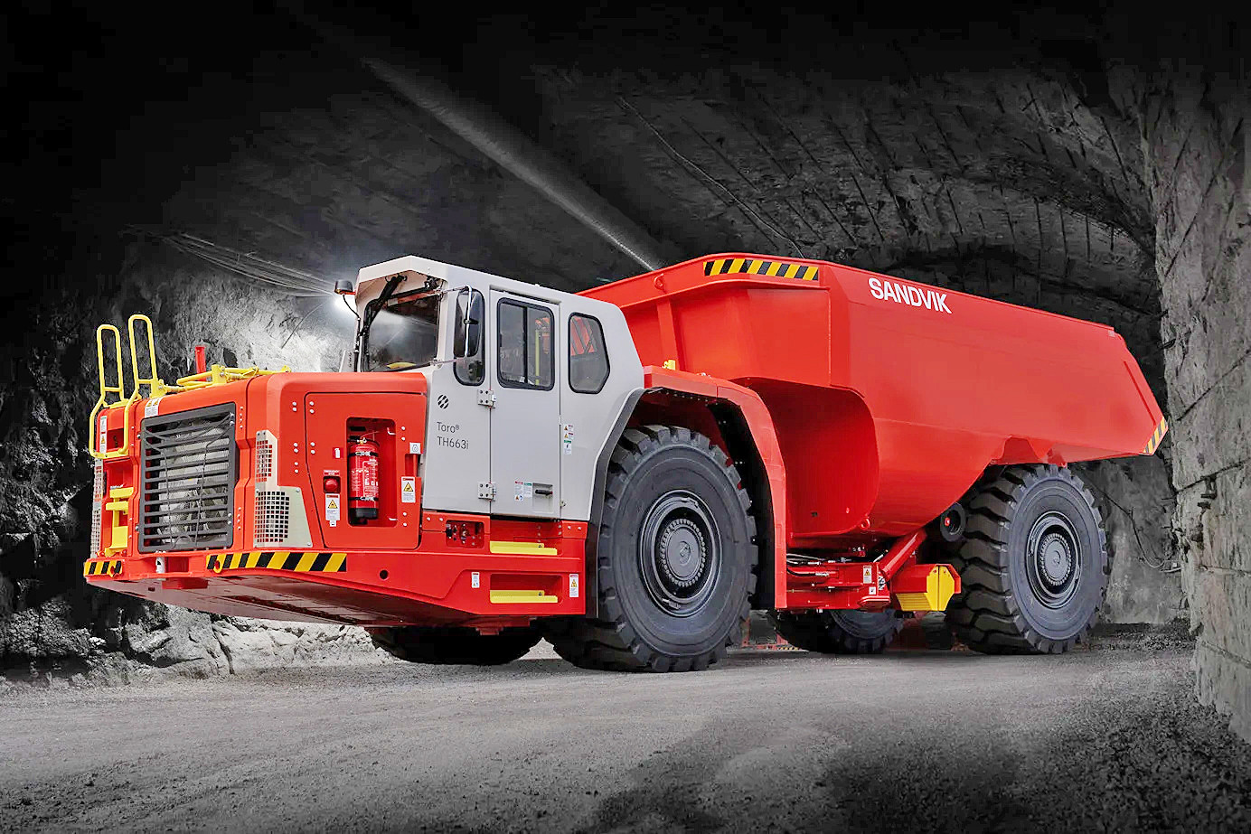 One of three automated Toro TH663i trucks at George Fisher Mine at Mount Isa.