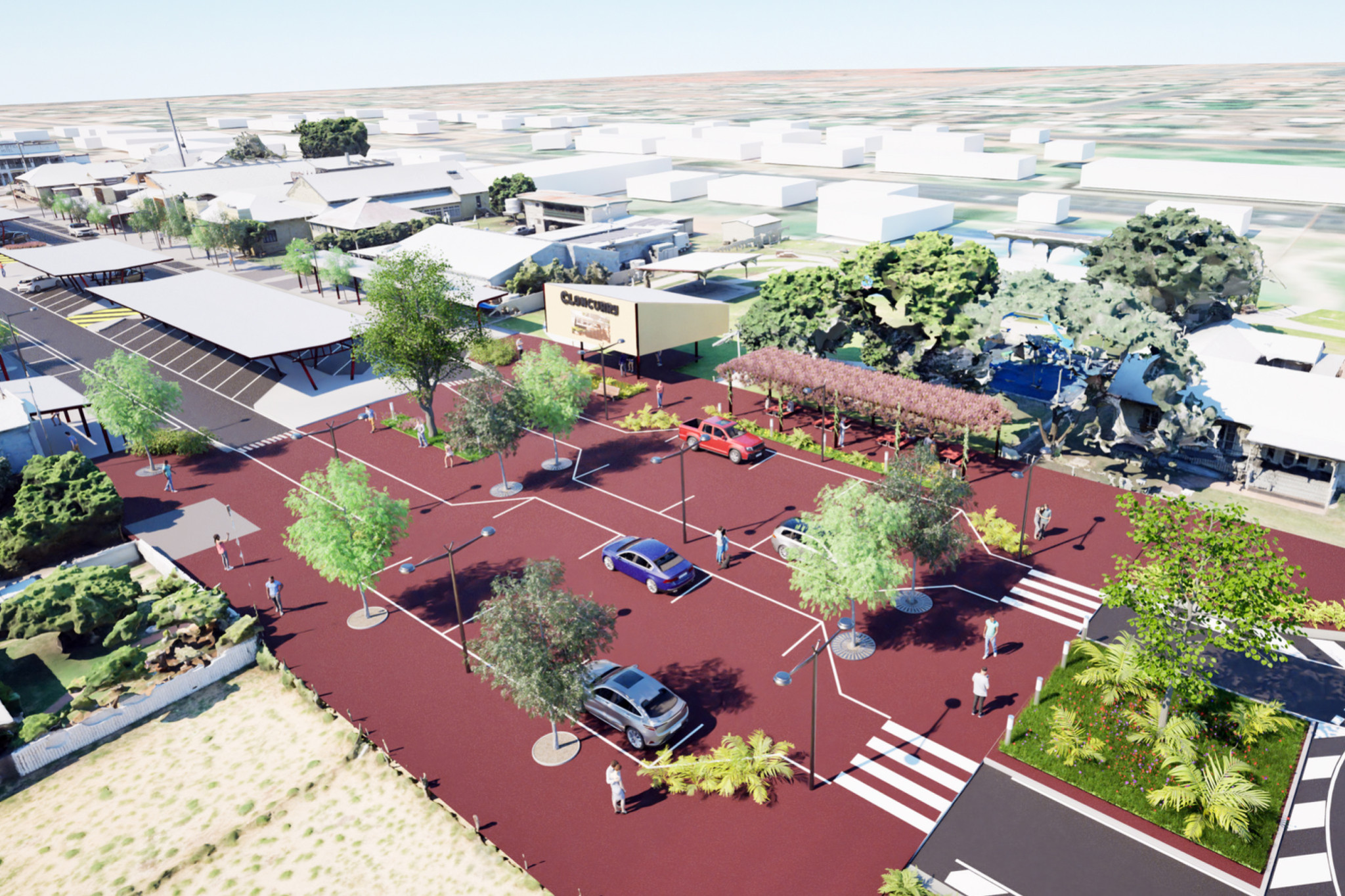 A mock-up of Scarr Street in Cloncurry once works are complete. The project is in its final design stage.