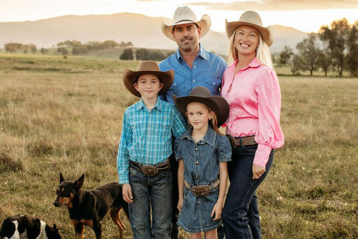 Brad and Tayla Pierce and their children Ryder and Katie come from a strong rodeo lineage.