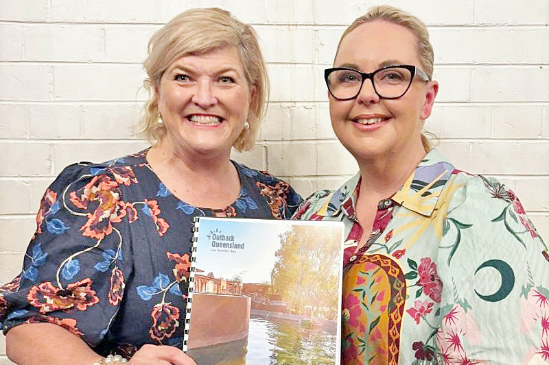 Outback Queensland Tourism Association CEO Denise Brown with chair Natalie Flecker at last week’s AGM in Brisbane.